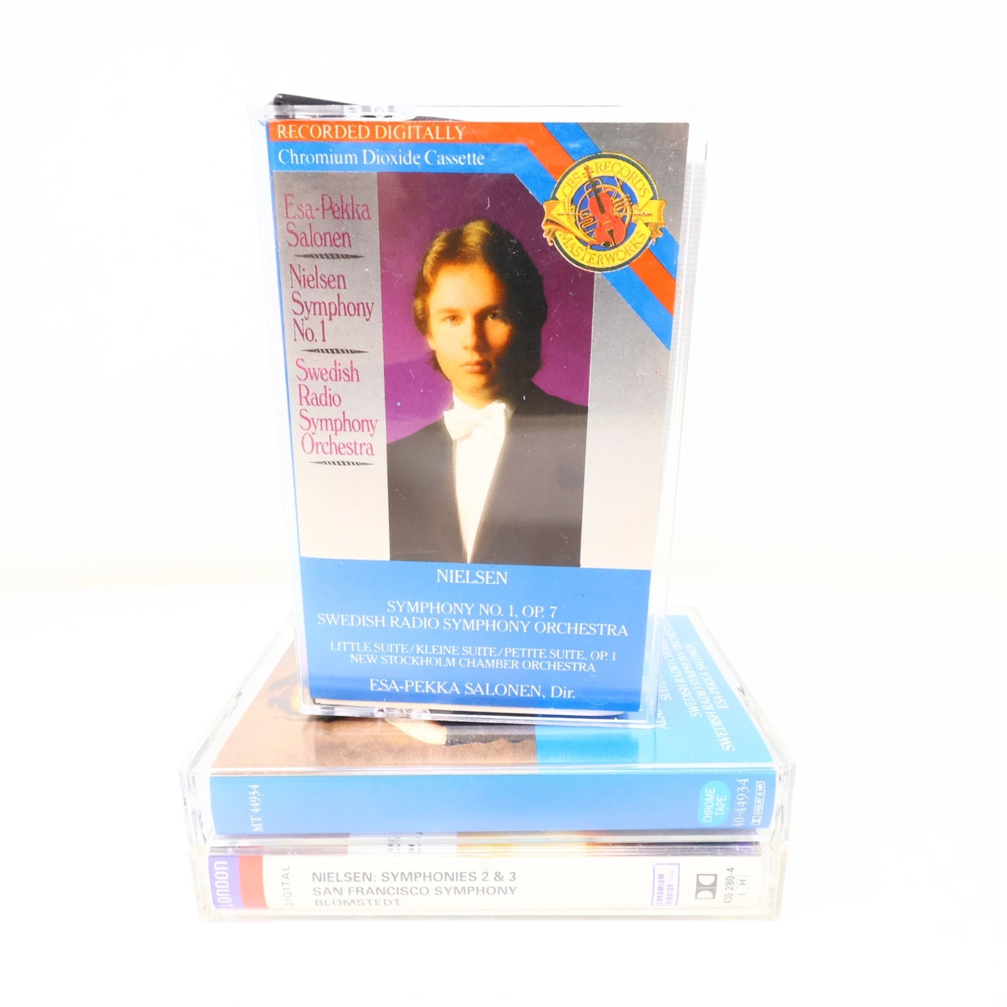 Carl Nielsen 3 Cassettes Lot Symphonies #1-3 Esa-Pekka Salonen/Herbert Blomstedt