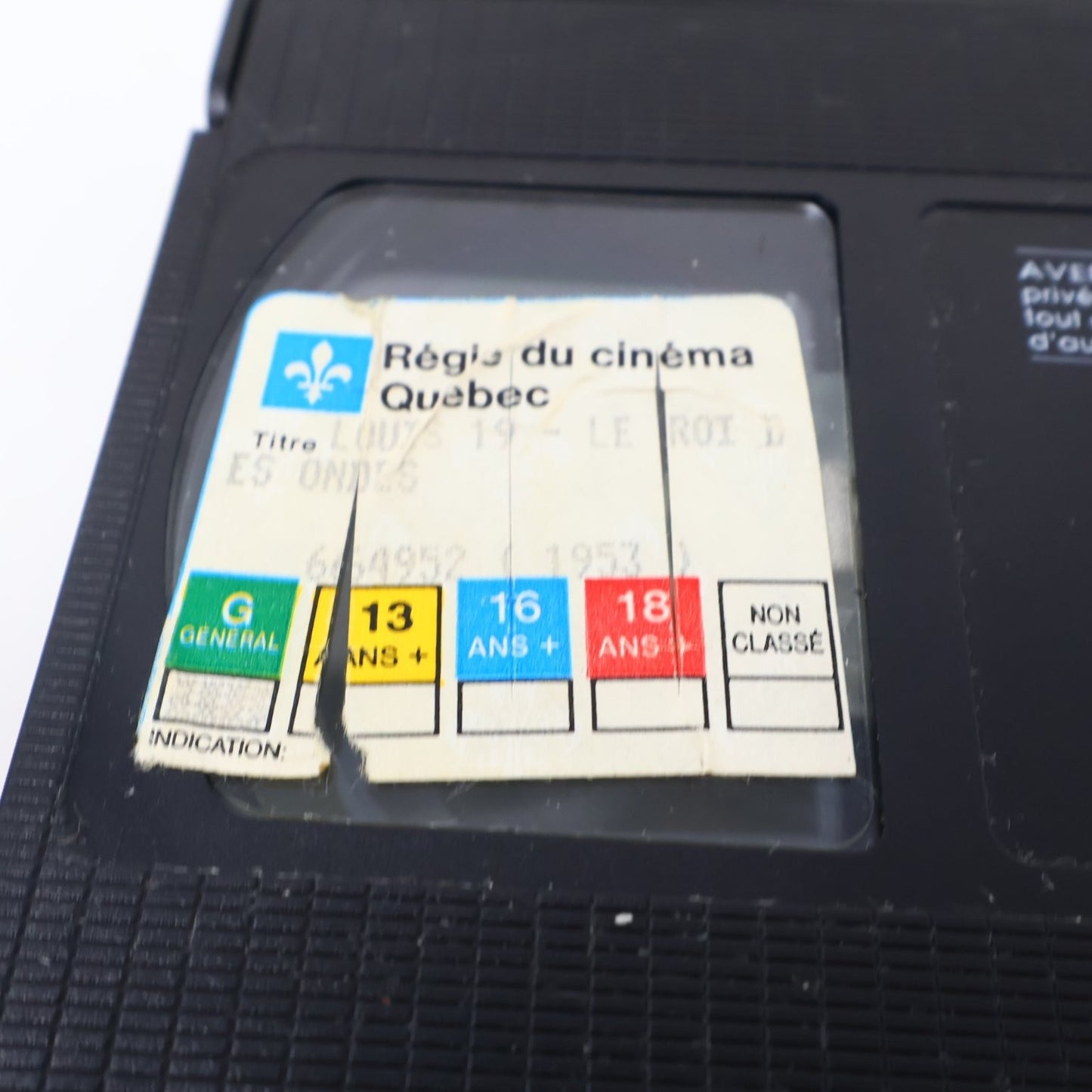 Louis 19 VHS 1994 Martin Drainville Comédie NTSC Testé Malofilm Dominique Michel