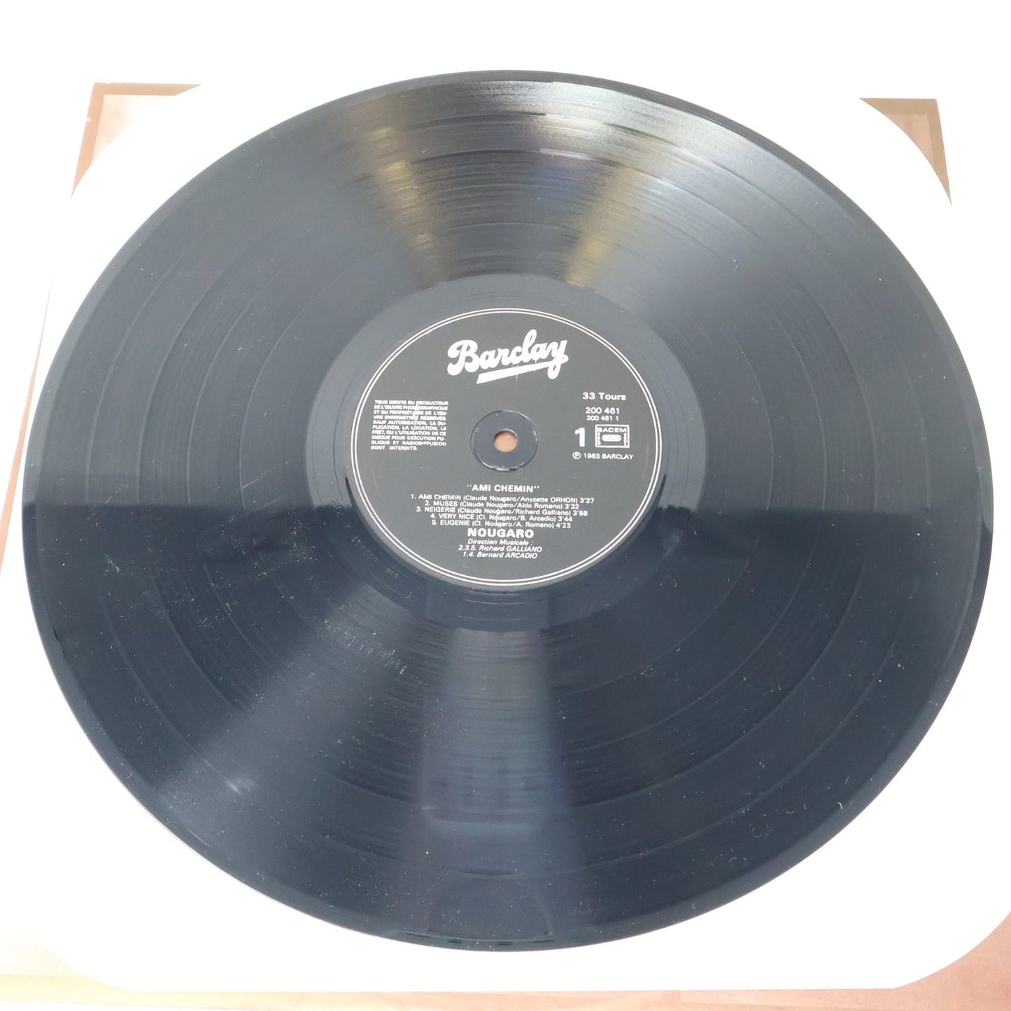Nougaro - Ami Chemin 12" LP Record 1983 Barclay French Chanson BA 260 200.461