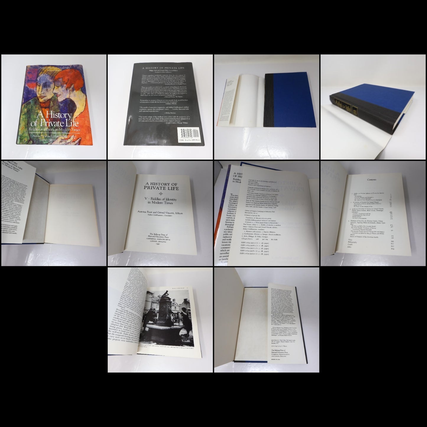 A History of Private Life #1-5 Complete Set 5 Books Lot HC Belknap Harvard