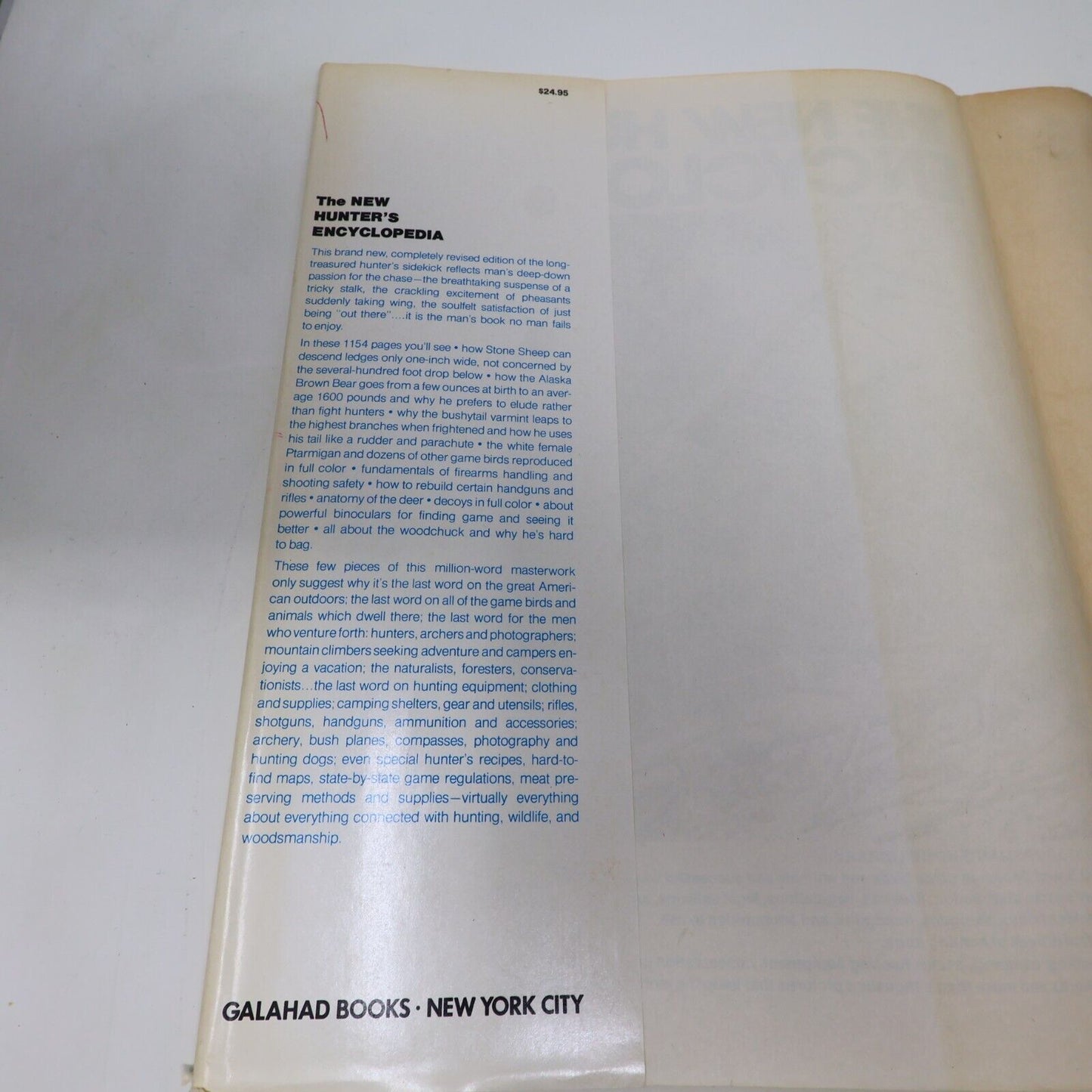 1974 The New Hunter's Encyclopedia Galahad Books Hardcover Sport Fishing Hunting