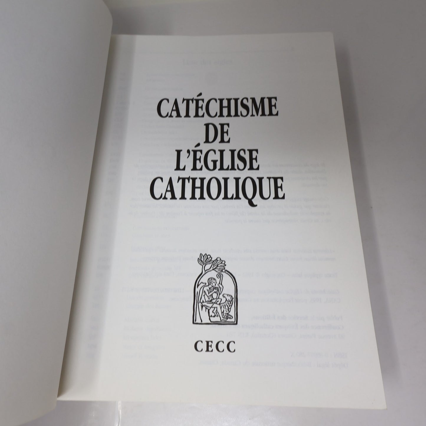 Catéchisme de l'Église Catholique Cecc 1993 PB Français French Paperback Livre