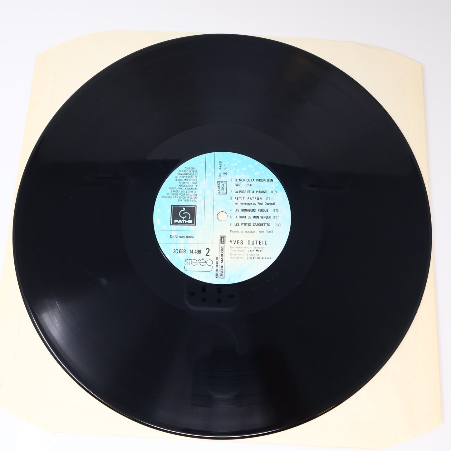 Yves Duteil Lot 2 Disques La Langue De Chez Nous/Prendre un Enfant par la Main
