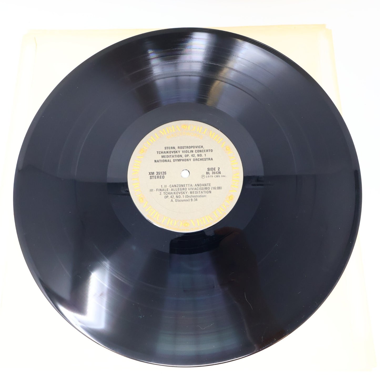 Isaac Stern Tchaikovsky Rostropovich Violin Concerto/Meditation Record 35126