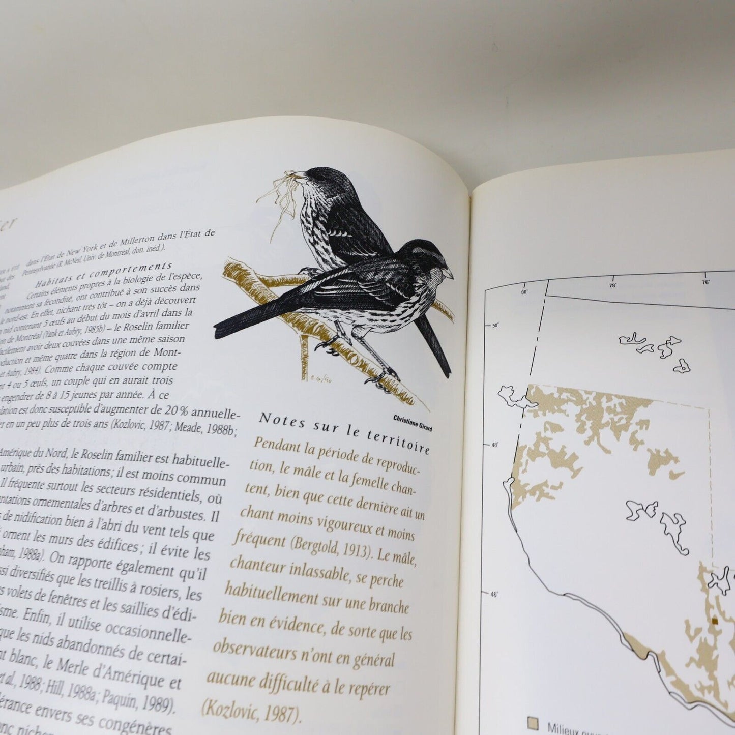 1996 Les Oiseaux Nicheurs du Québec Jean Gauthier Yves Aubry Atlas Nature Livre