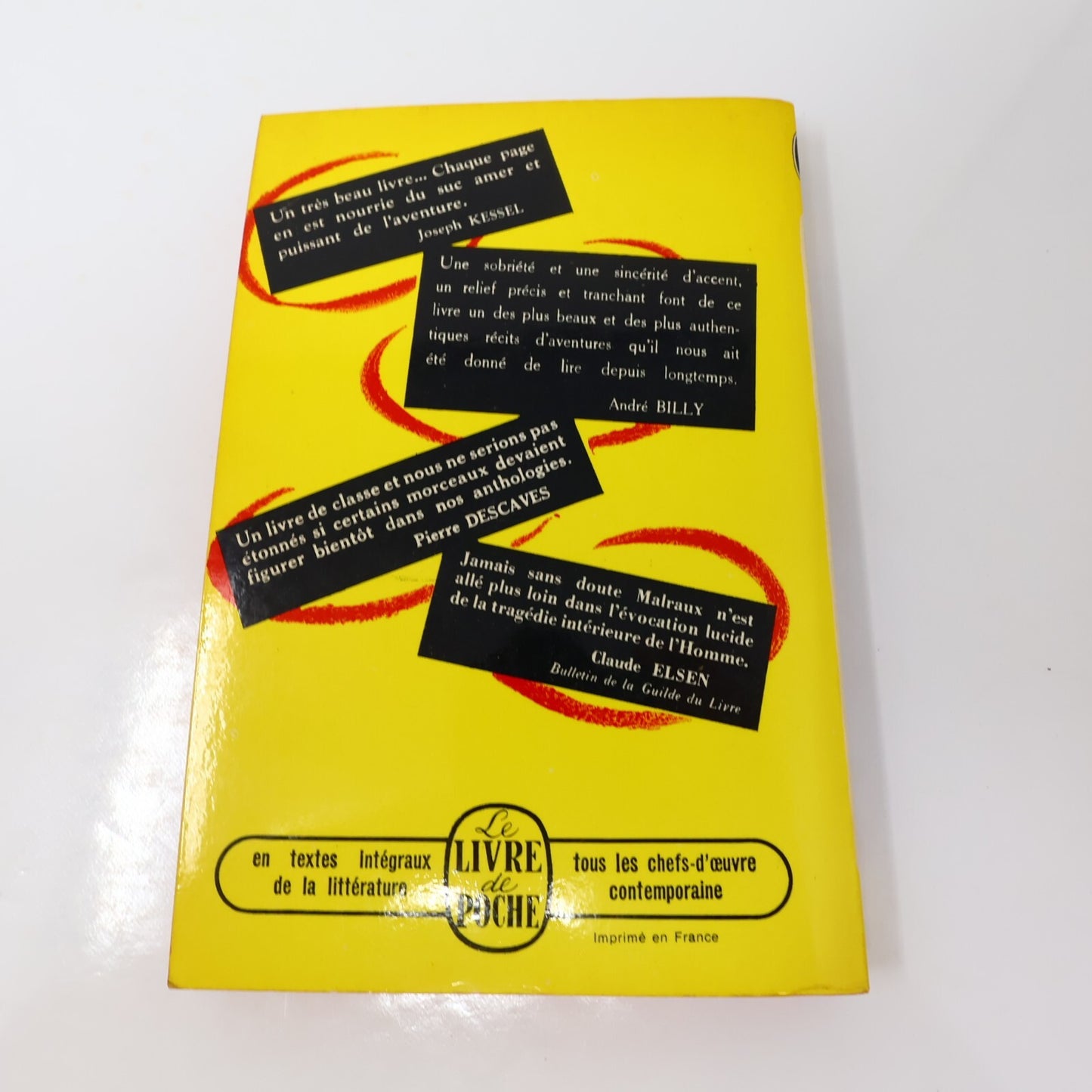 André Malraux Lot 4 Livres Poche Les Conquérants/L'Espoir/Condition Humaine 60s