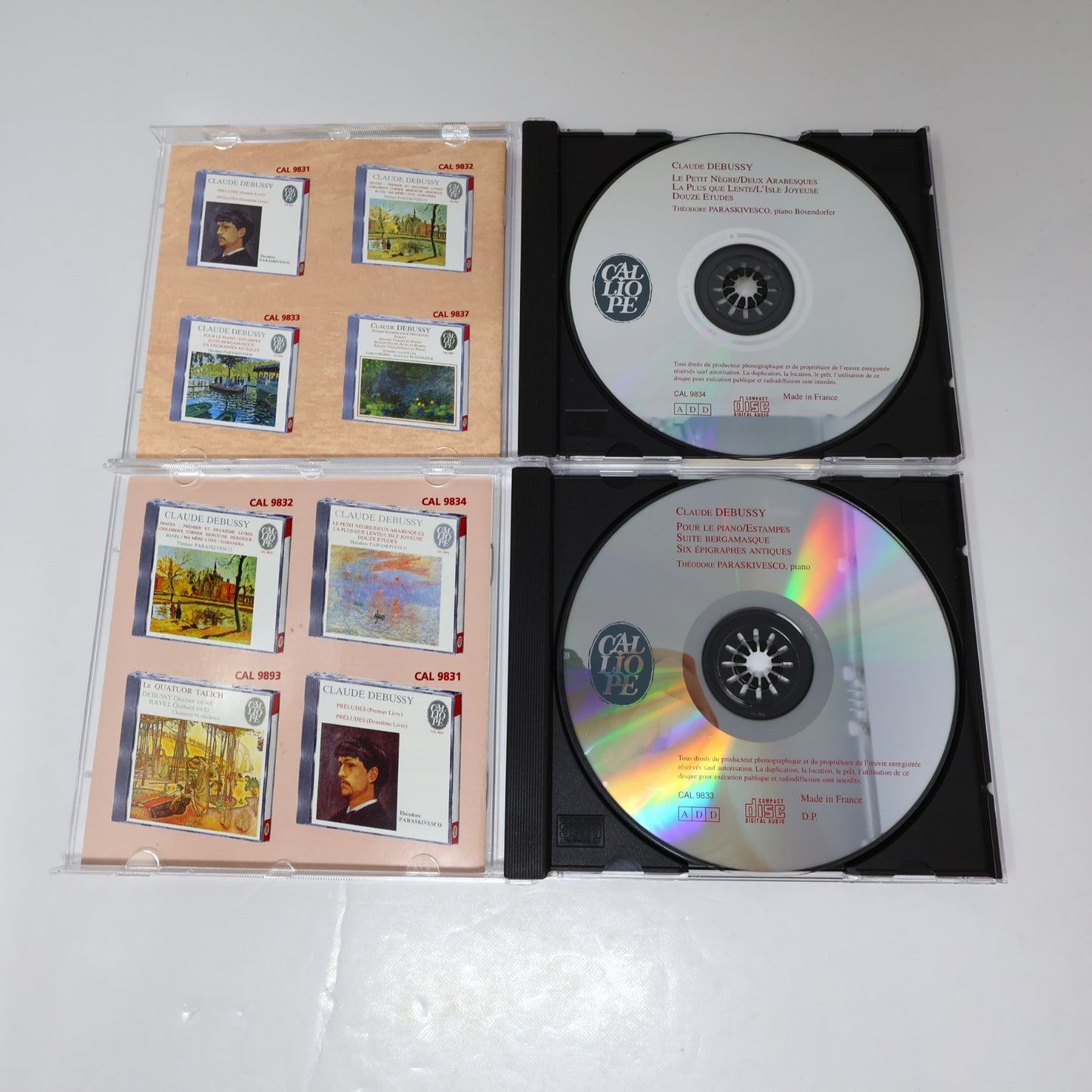 Claude Debussy L'Oeuvre de Piano Coffret 4 CD Calliope 2002 CAL 3831.4 Classique