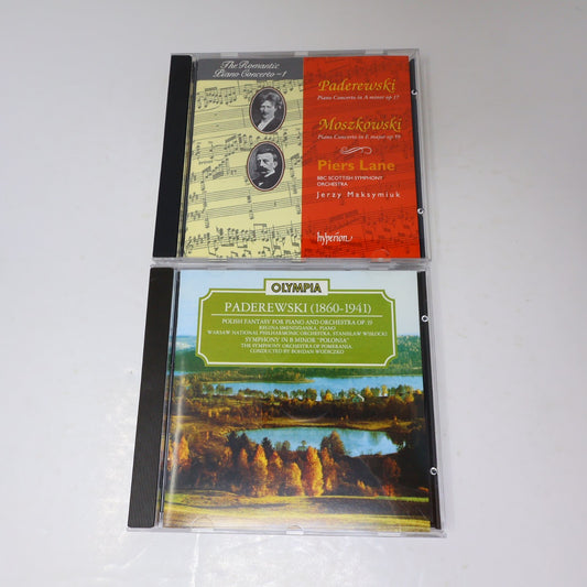 Ignacy Jan Paderewski 2 CDs Lot Piano Concerto/Polonia/Polish Fantasy Maksymiuk