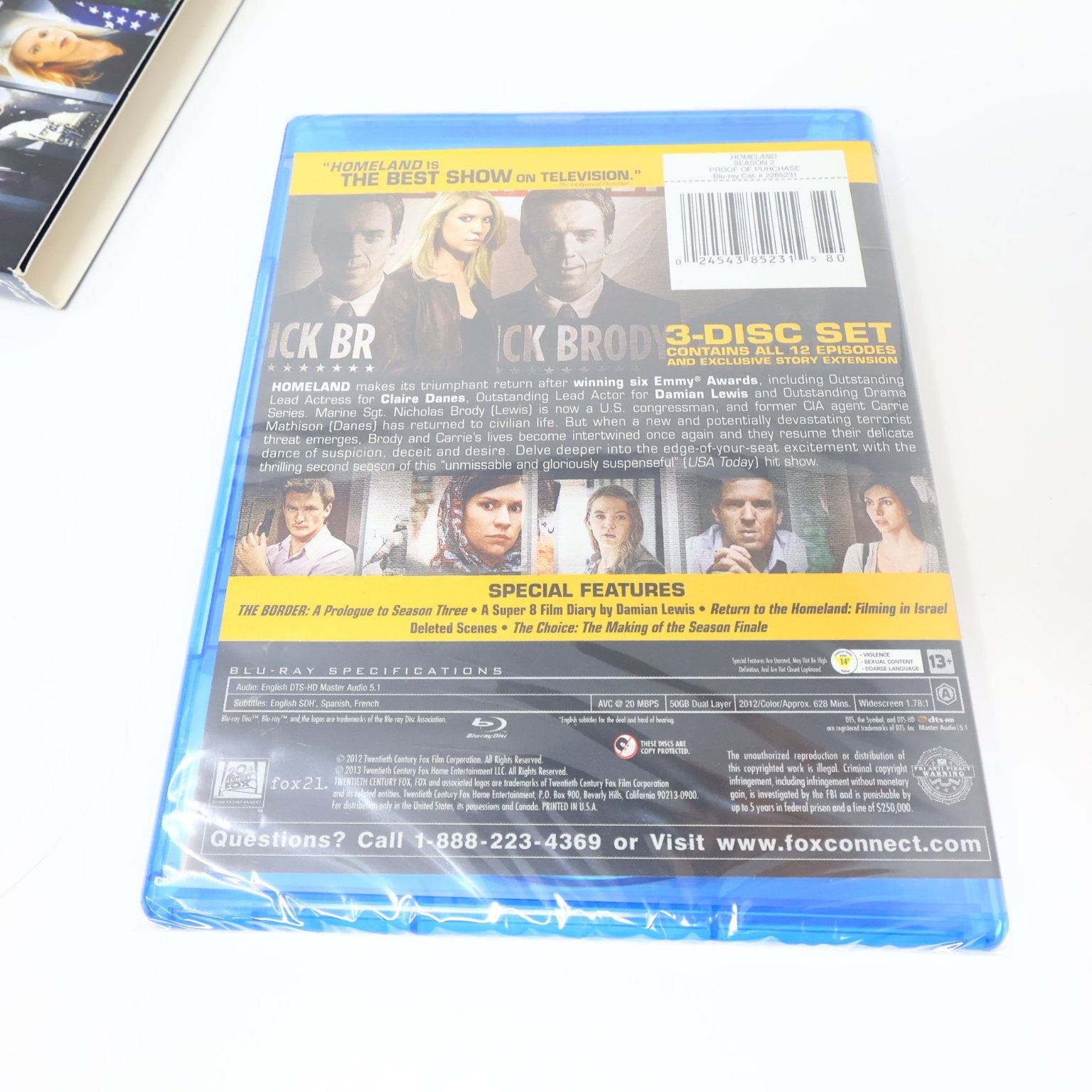 Homeland 2 Blu-ray Lot Complete Seasons 1 & 2 Claire Danes Damian Lewis NTSC