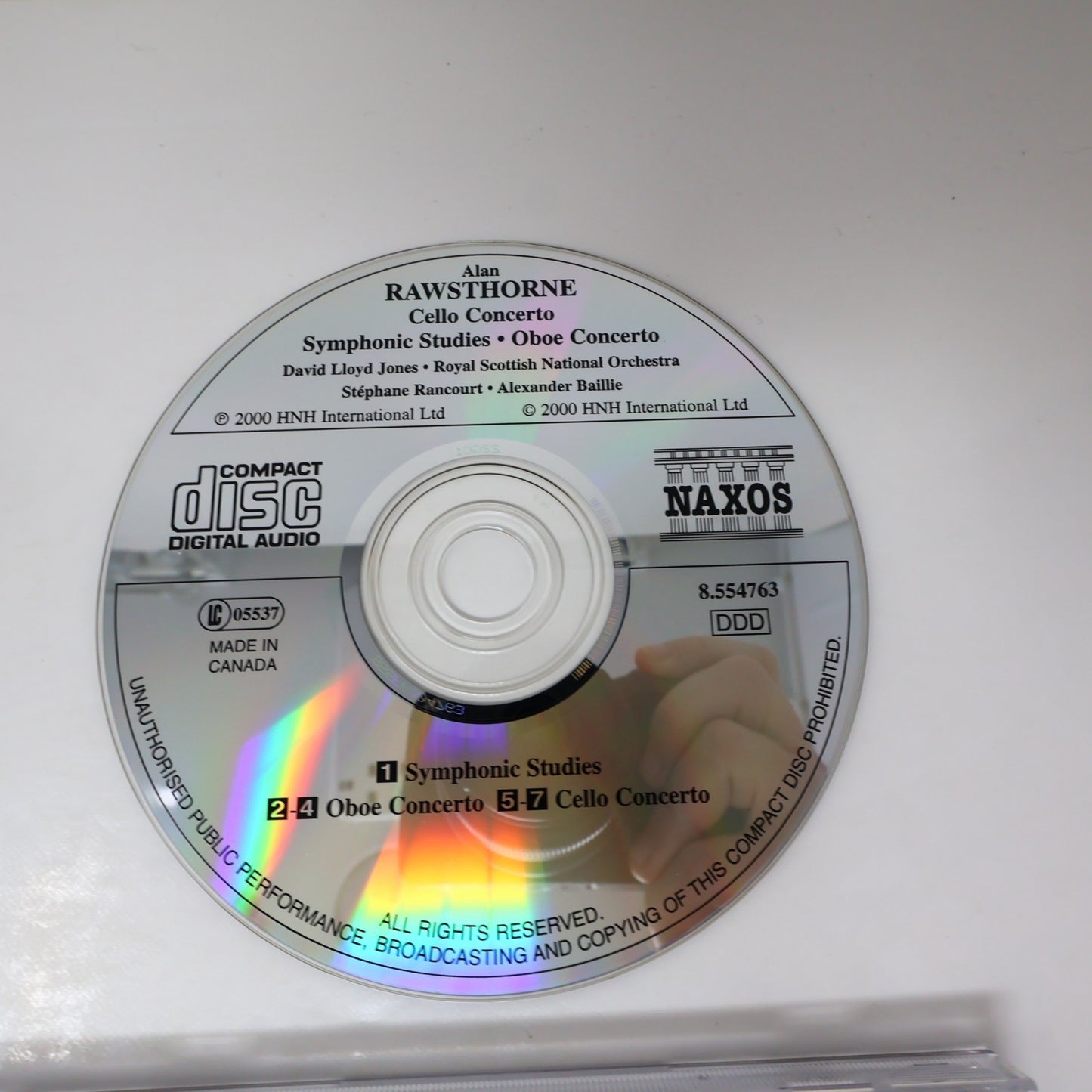 Rawsthorne Cello Concerto/Oboe Concerto/Symphonic Studies CD David Lloyd-Jones
