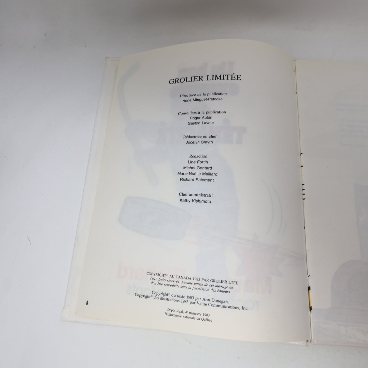 1983 Un Bon Exemple de Ténacité Maurice Richard Les Belles Histoires Vraies HC