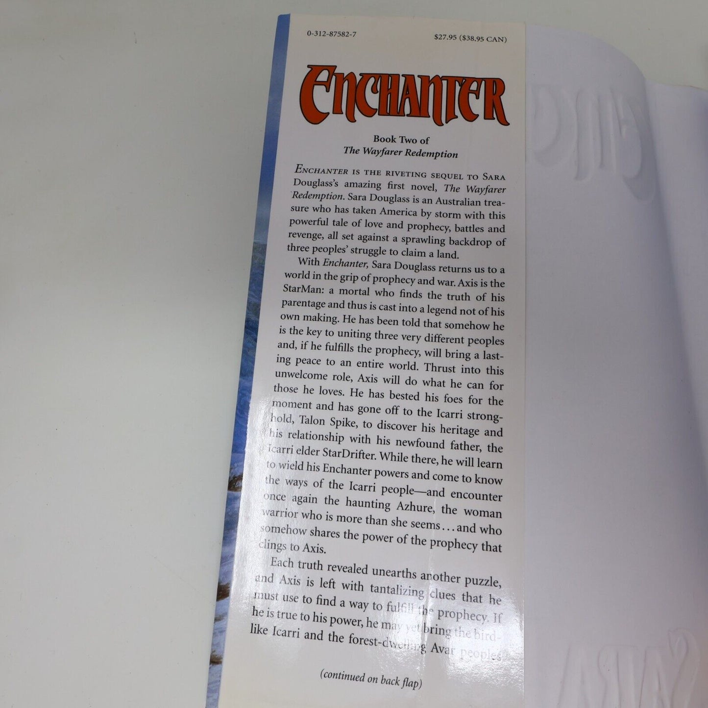 2001 Enchanter Sara Douglass The Wayfarer Redemption #2 1st Print TOR Hardcover