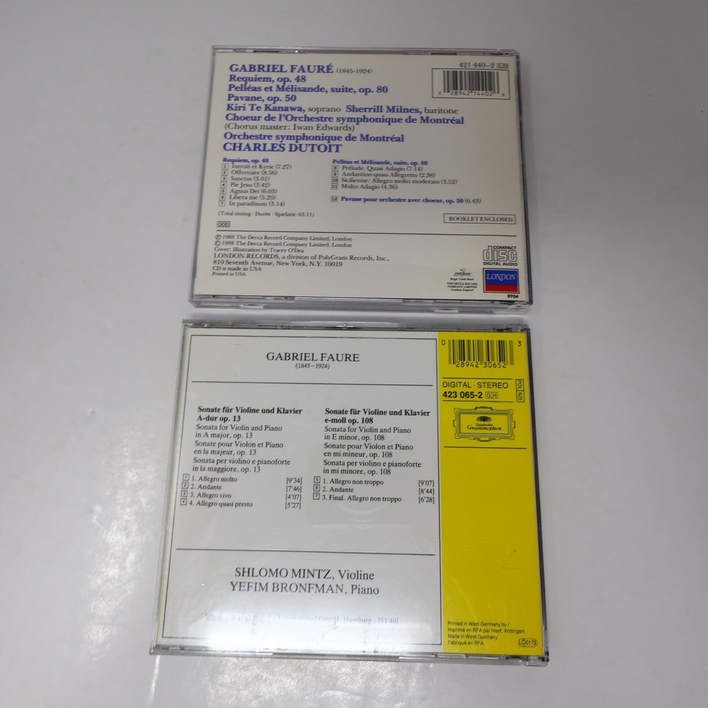 Gabriel Fauré 9 CD Lot Requiem/Violin Sonatas/Musique de Chambre/Piano Quartets