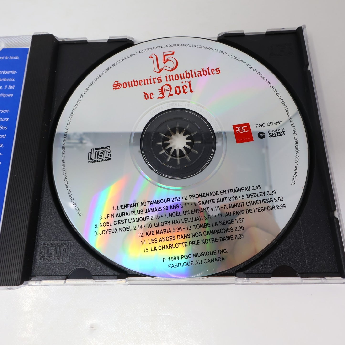 15 Souvenirs Inoubliables De Noël CD Angèle Coutu/Nathalie Simard/Johanne Blouin