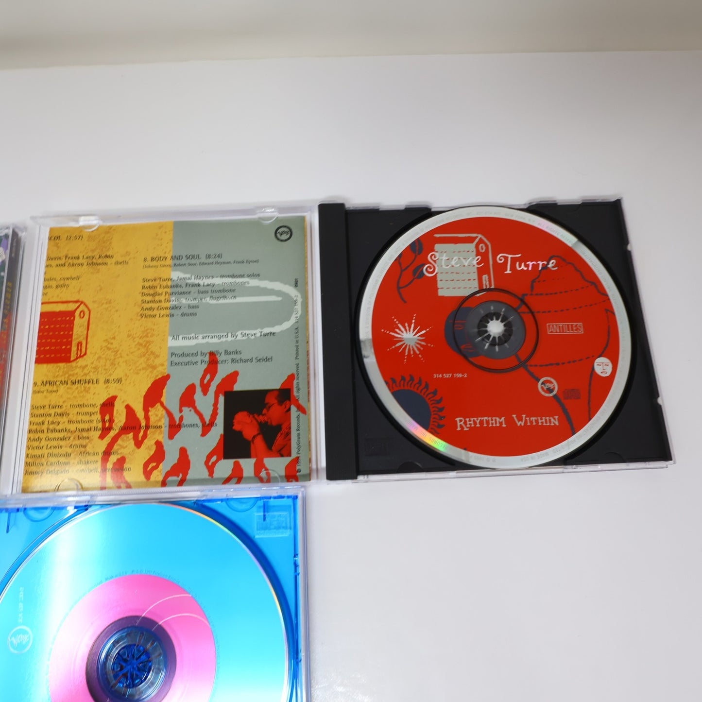 Steve Turre 3 CD Lot Lotus Flower/Self-Titled/Rhythm Within 1990s Jazz