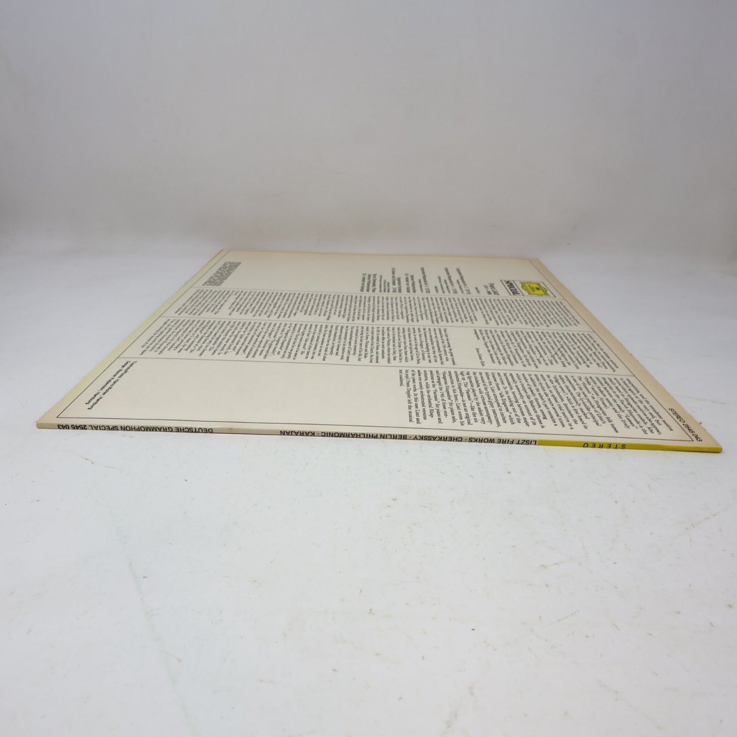 Liszt Fireworks von Karajan Cherkassky Berlin Philharmonic LP Record 2530 788