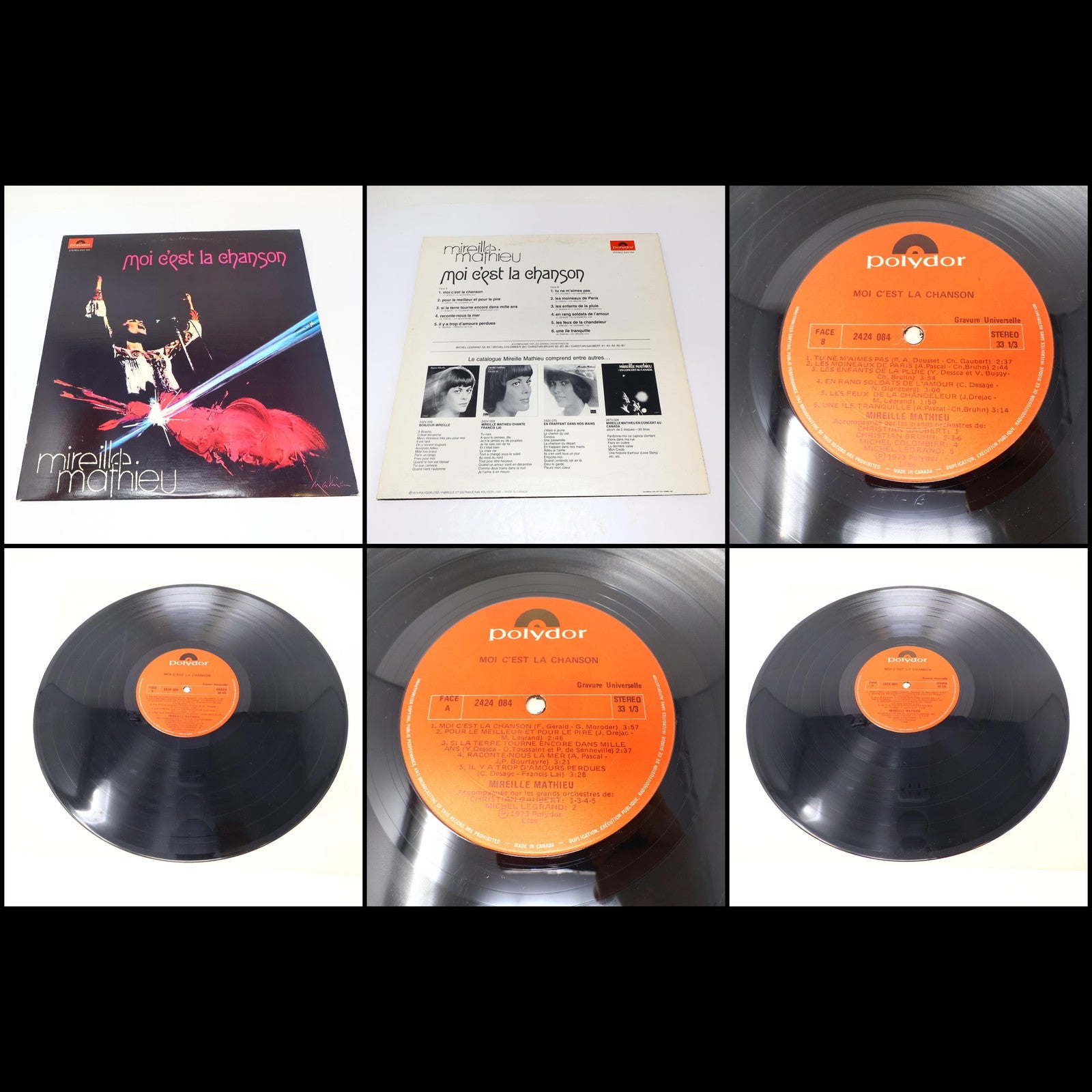 Mireille Mathieu Lot 4 Disques Bonjour Mireille/Première Étoile/Olympia/Chanson