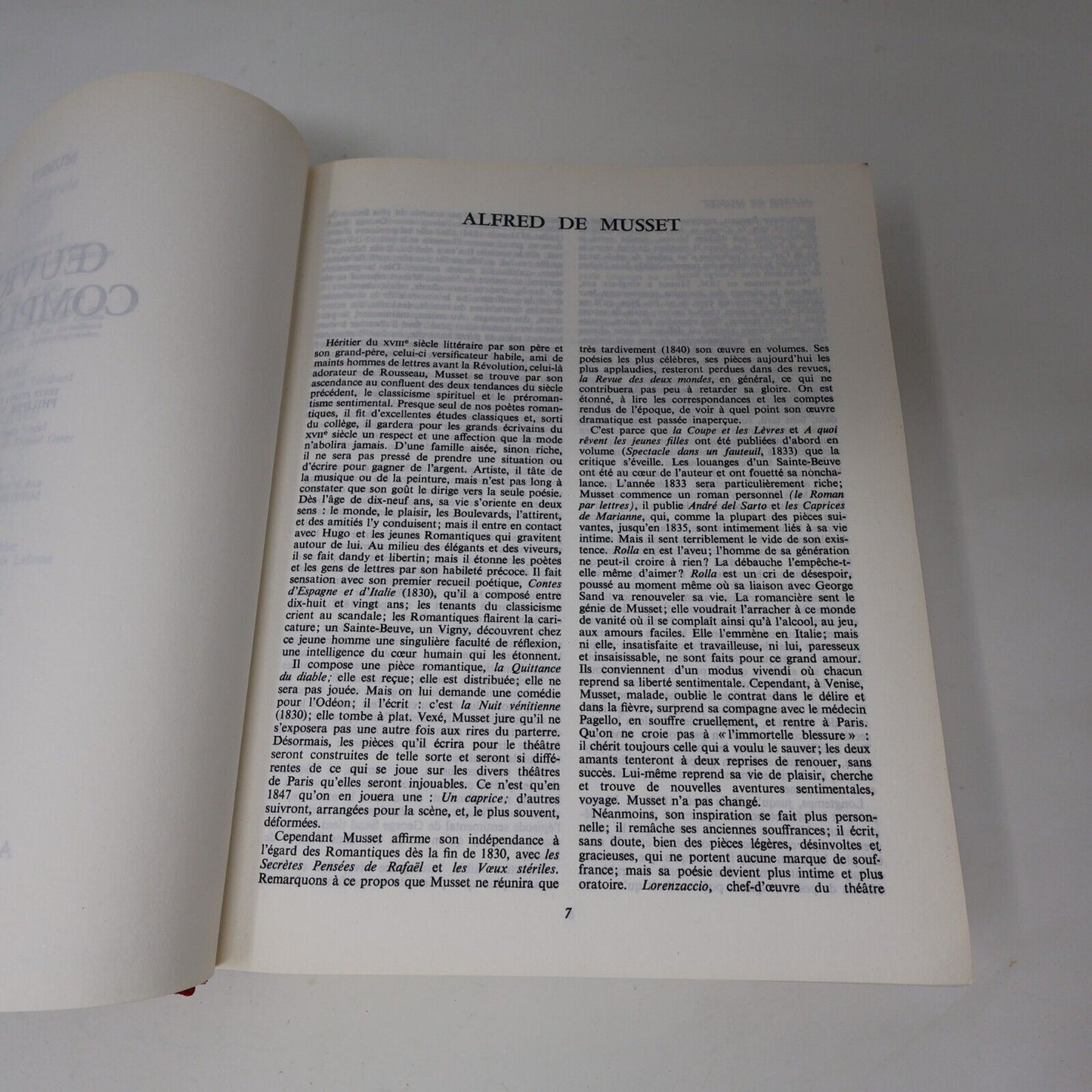 1964 L'Intégrale Musset Oeuvres Complètes de Alfred de Musset Littérature Seuil