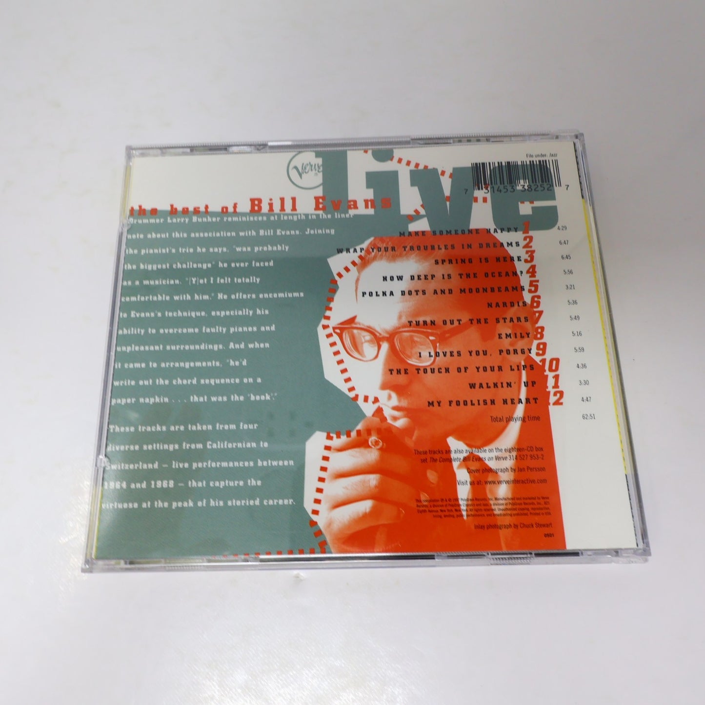 The Best of Bill Evans Live CD Spring is Here/Emily/Nardis Jazz Verve 1997
