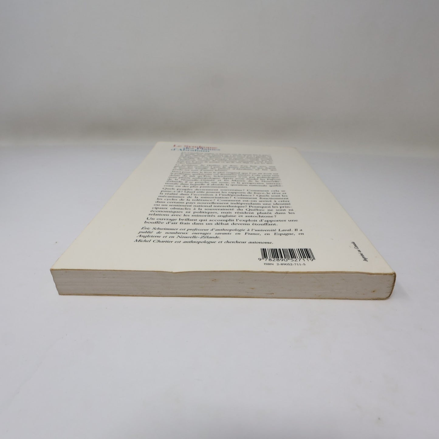 Le Syndrome des Plaines d'Abraham Eric Schwimmer Boréal 1995 PB Français French