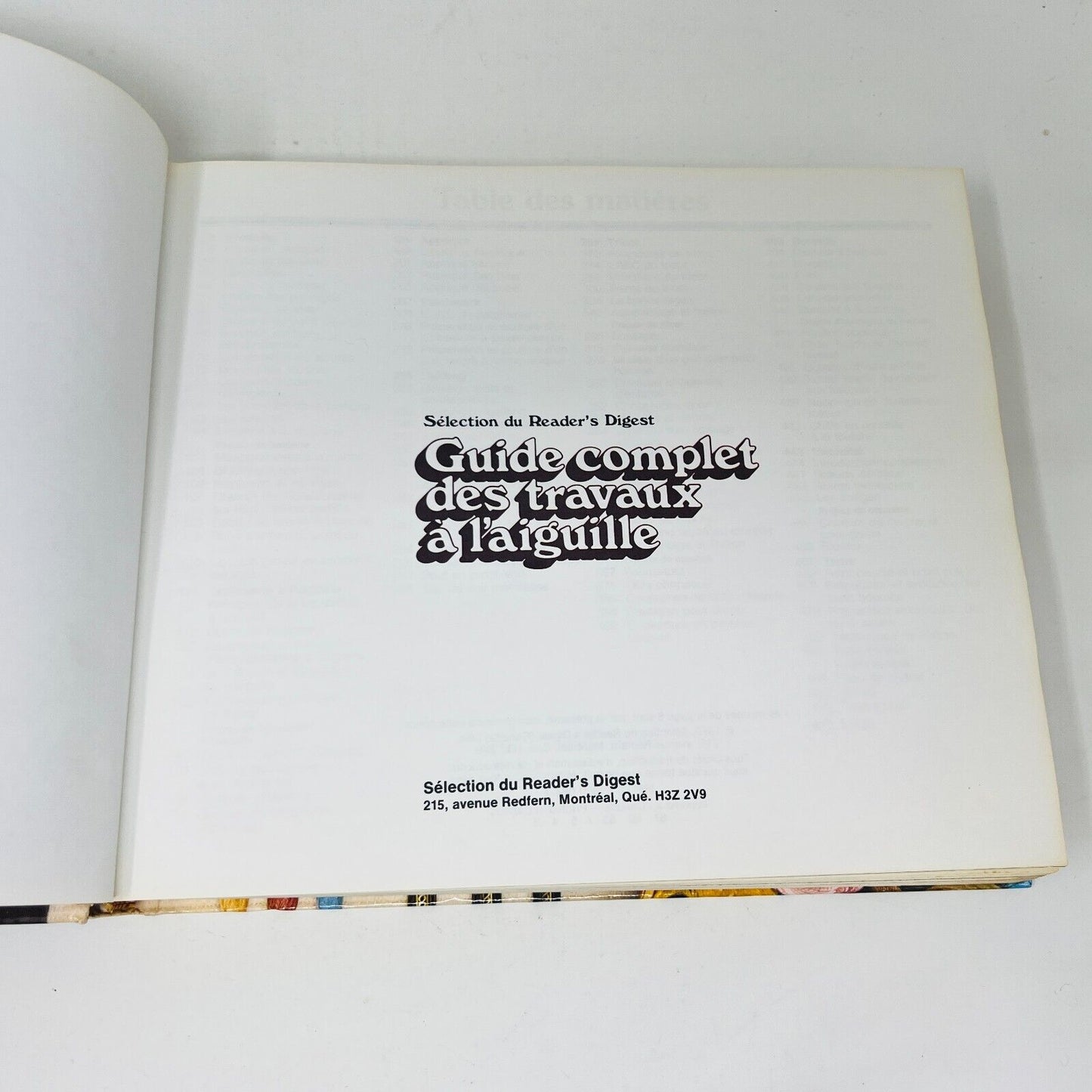 1981 Guide Complet des Travaux à l'Aiguille Couture Sélection du Reader's Digest