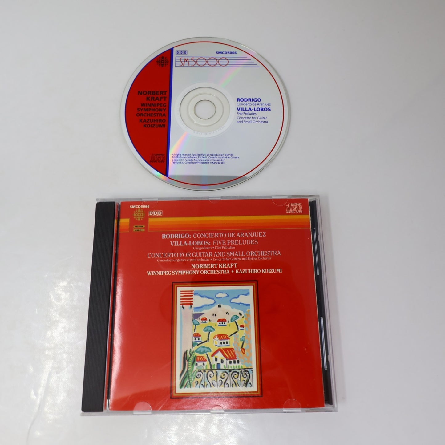Rodrigo Concierto De Aranjuez/Villa-Lobos Five Preludes CD Norbert Kraft/Koizumi
