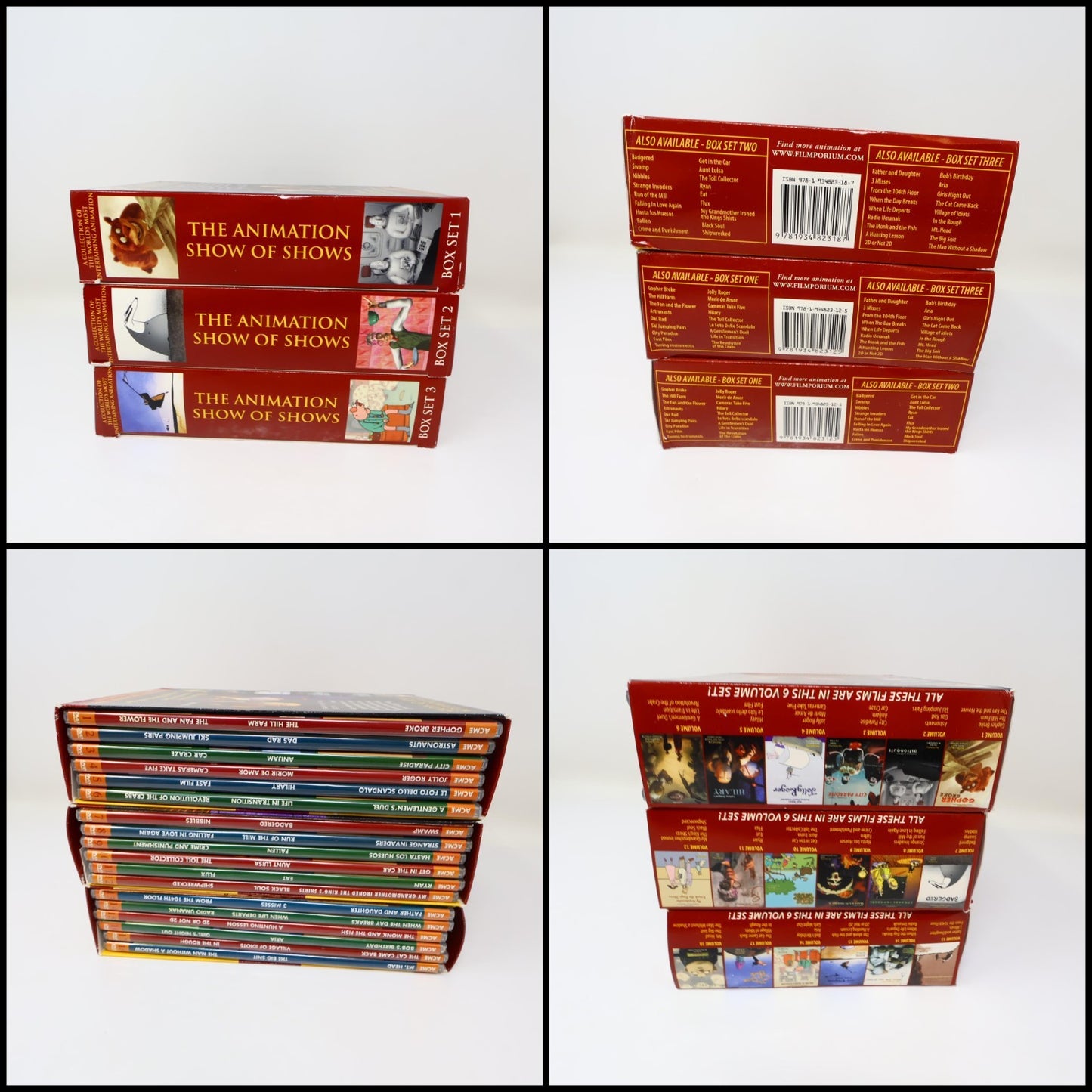 The Animation Show of Shows Box Set 1-2-3 DVD Filmporium 54 Animated Short Films