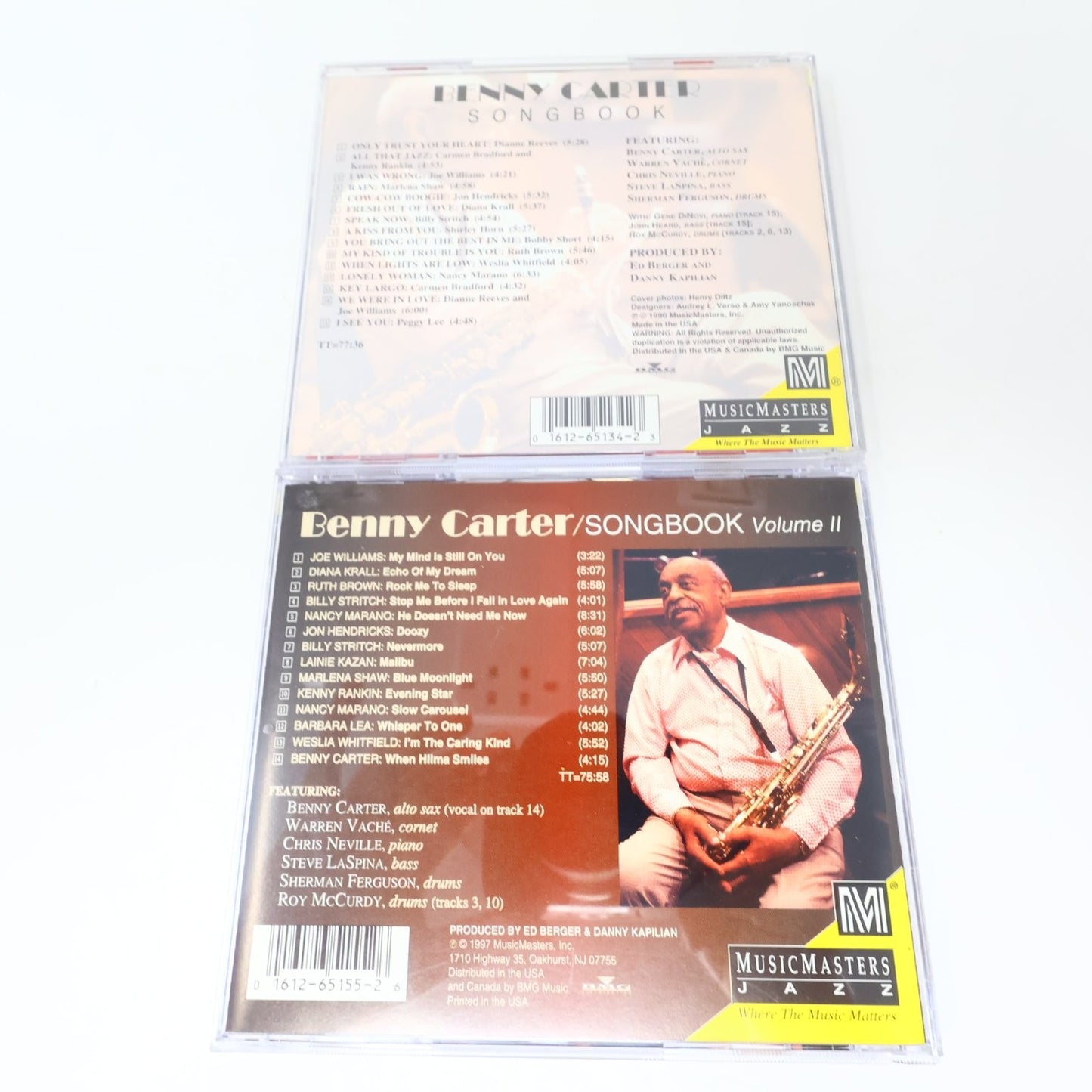 Benny Carter 6 CD Lot Further Definitions/Songbook 1-2/New York Nights Jazz