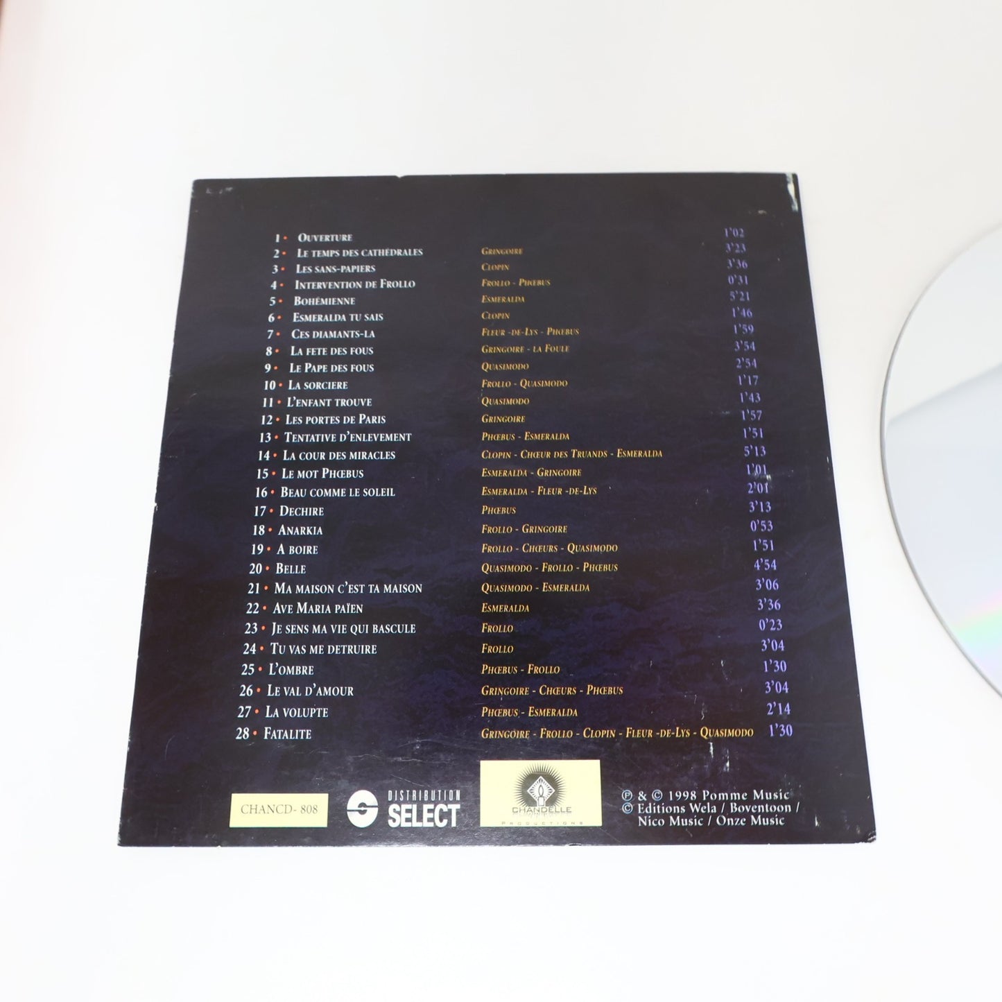 Notre Dame De Paris Version Intégrale Luc Plamondon/Richard Cocciante CD 1998