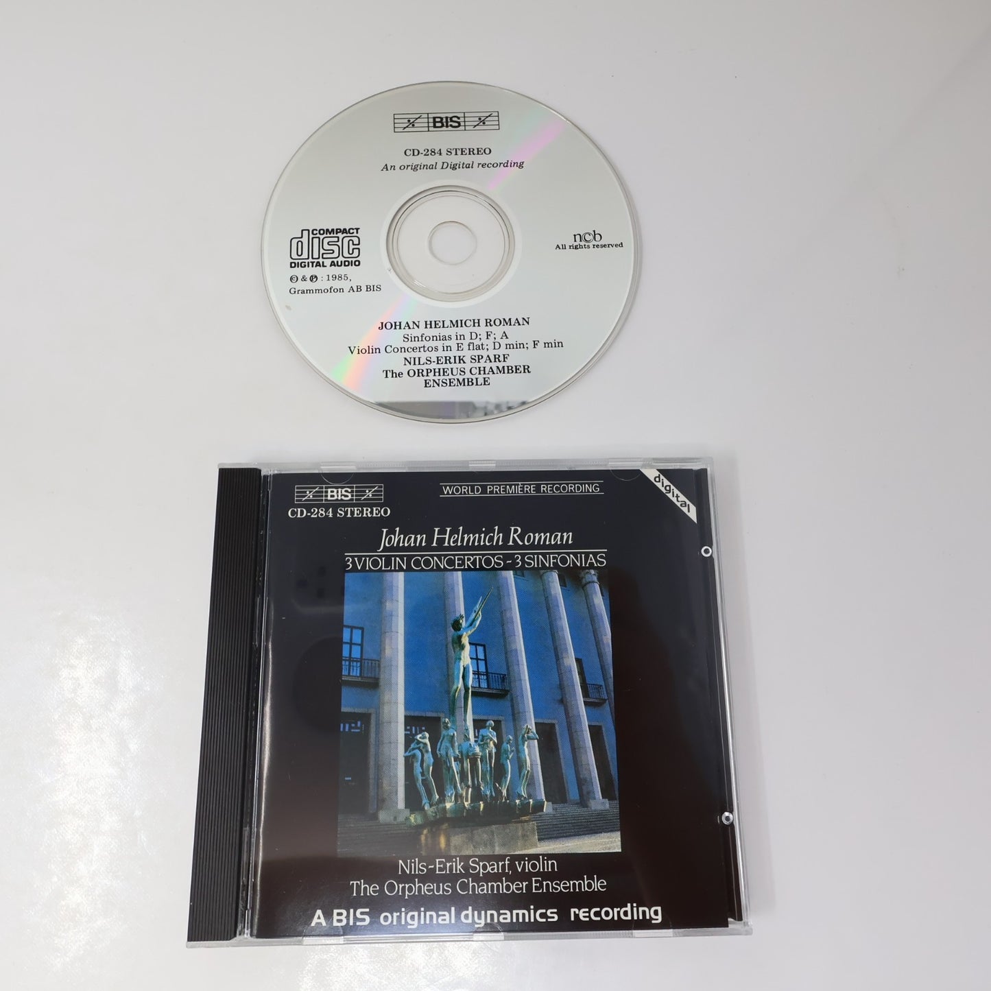 Johan Helmich Roman 3 Violin Concertos/3 Sinfonias CD Bis Nils-Erik Sparf