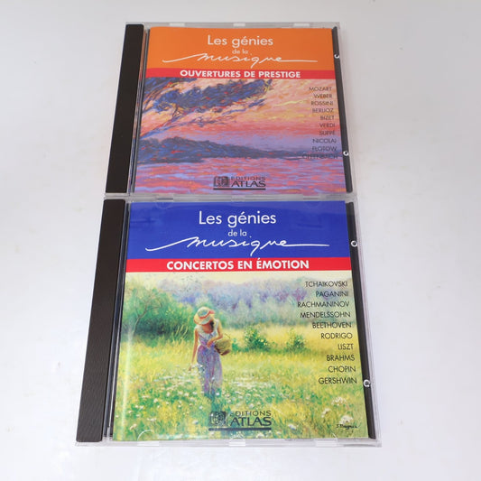 Les génies de la musique Concertos en Émotion & Ouvertures de Prestige Lot 2 CD