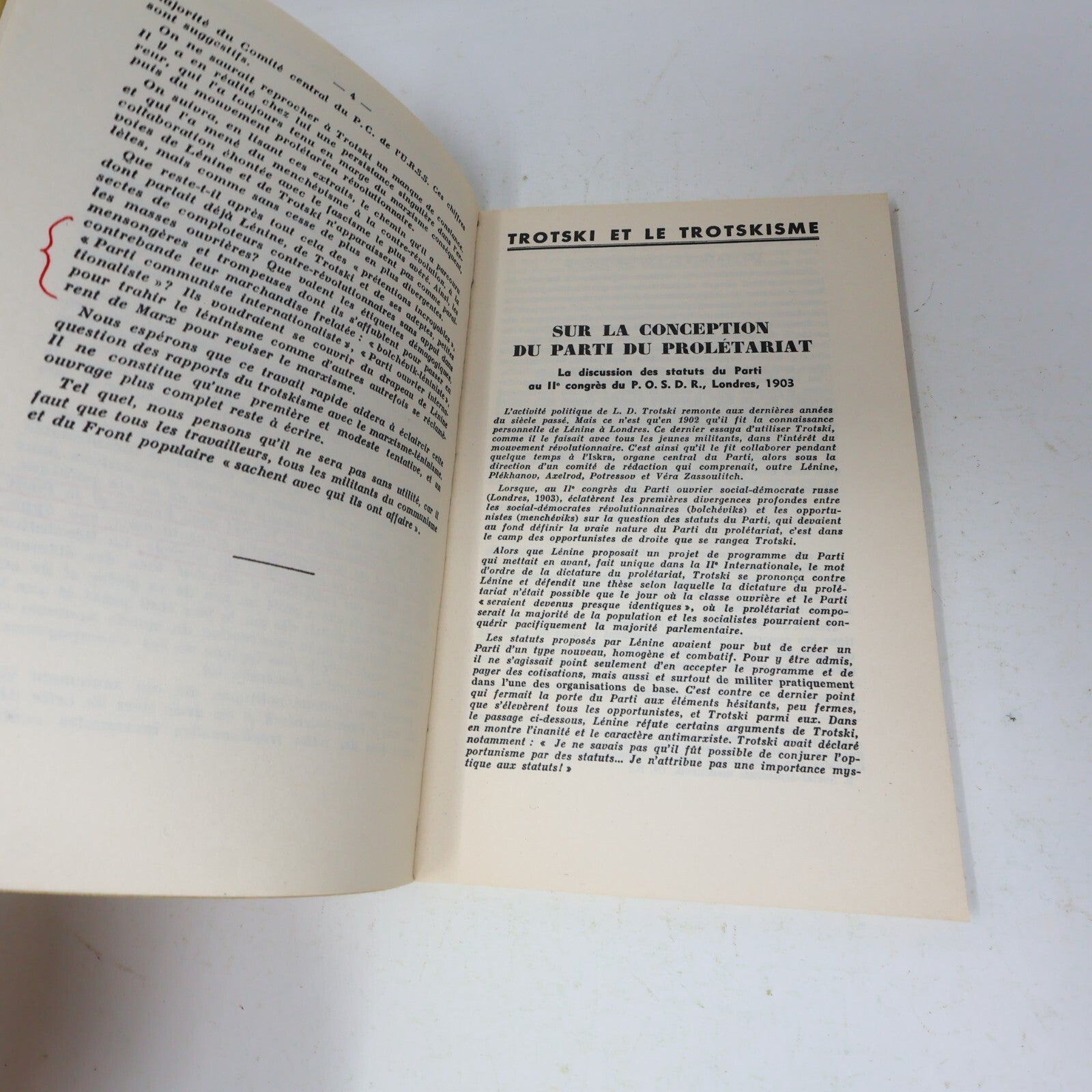 1971 Troski et le Troskisme Léon Trotski Éditions Norman Bethune Philosophie 70s