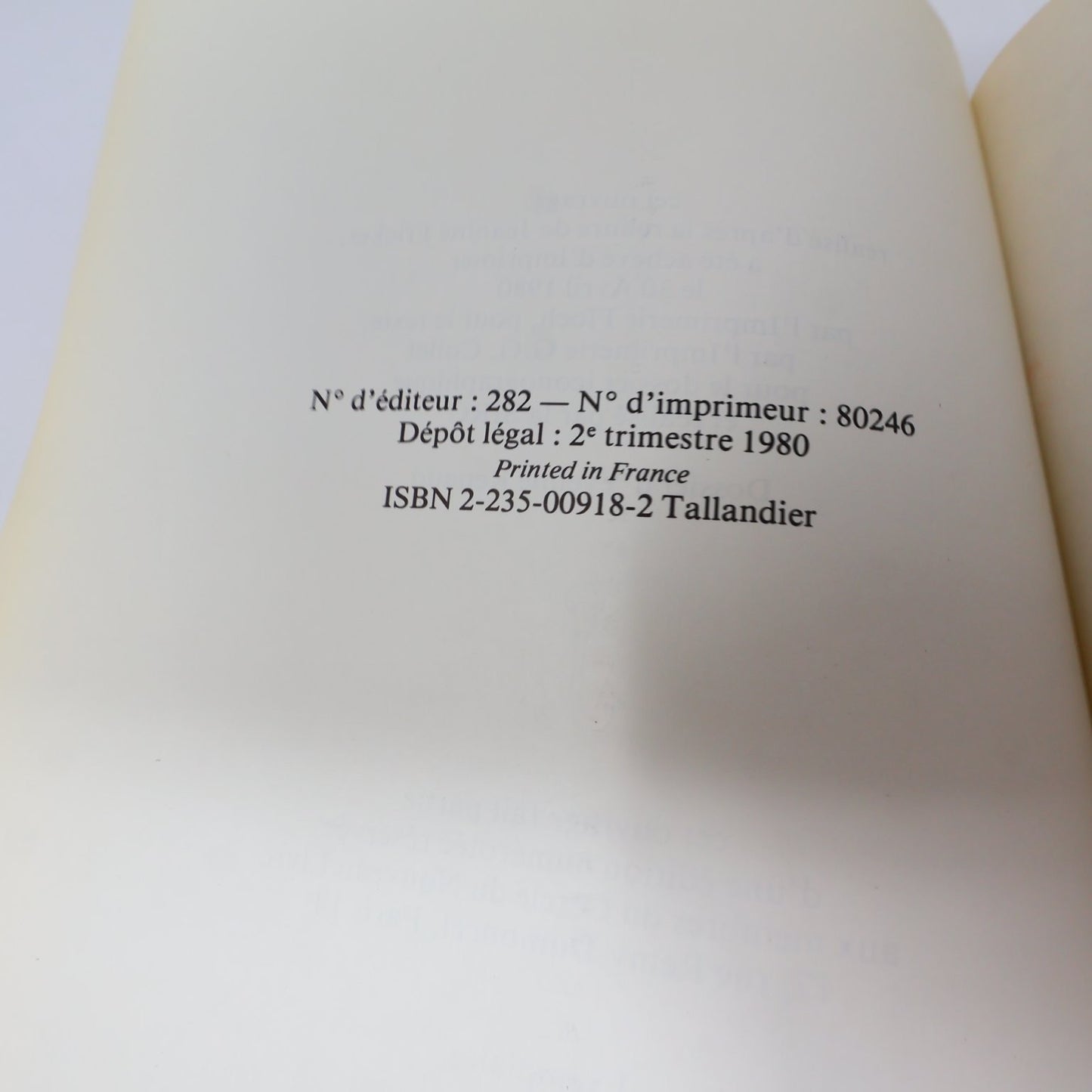 La Soupe aux Choux René Fallet 1980 Édition Numérotée Tallandier Français/French