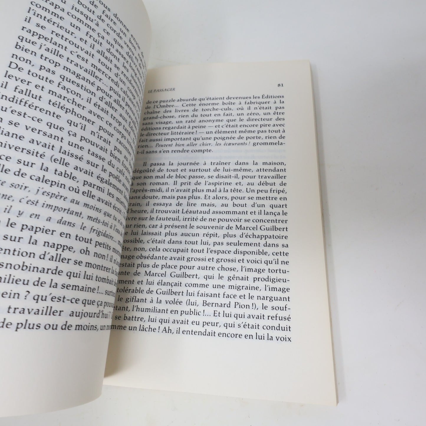 Gilbert la Rocque Lot 4 Livres Après la Boue/Nombril/Masques/Passager Roman 80s