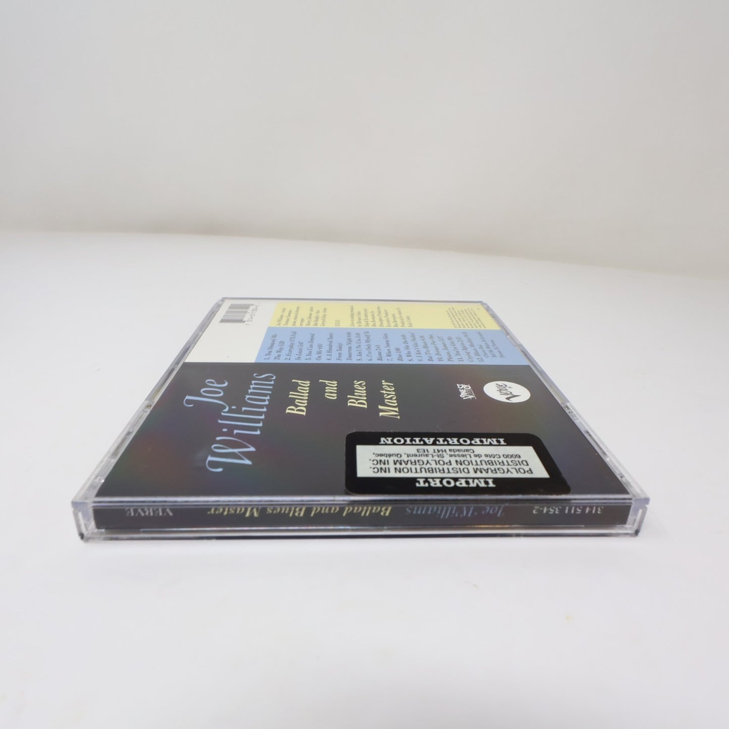 Ballad and Blues Master CD Joe Williams Verve 1992 314 511 354-2 90s