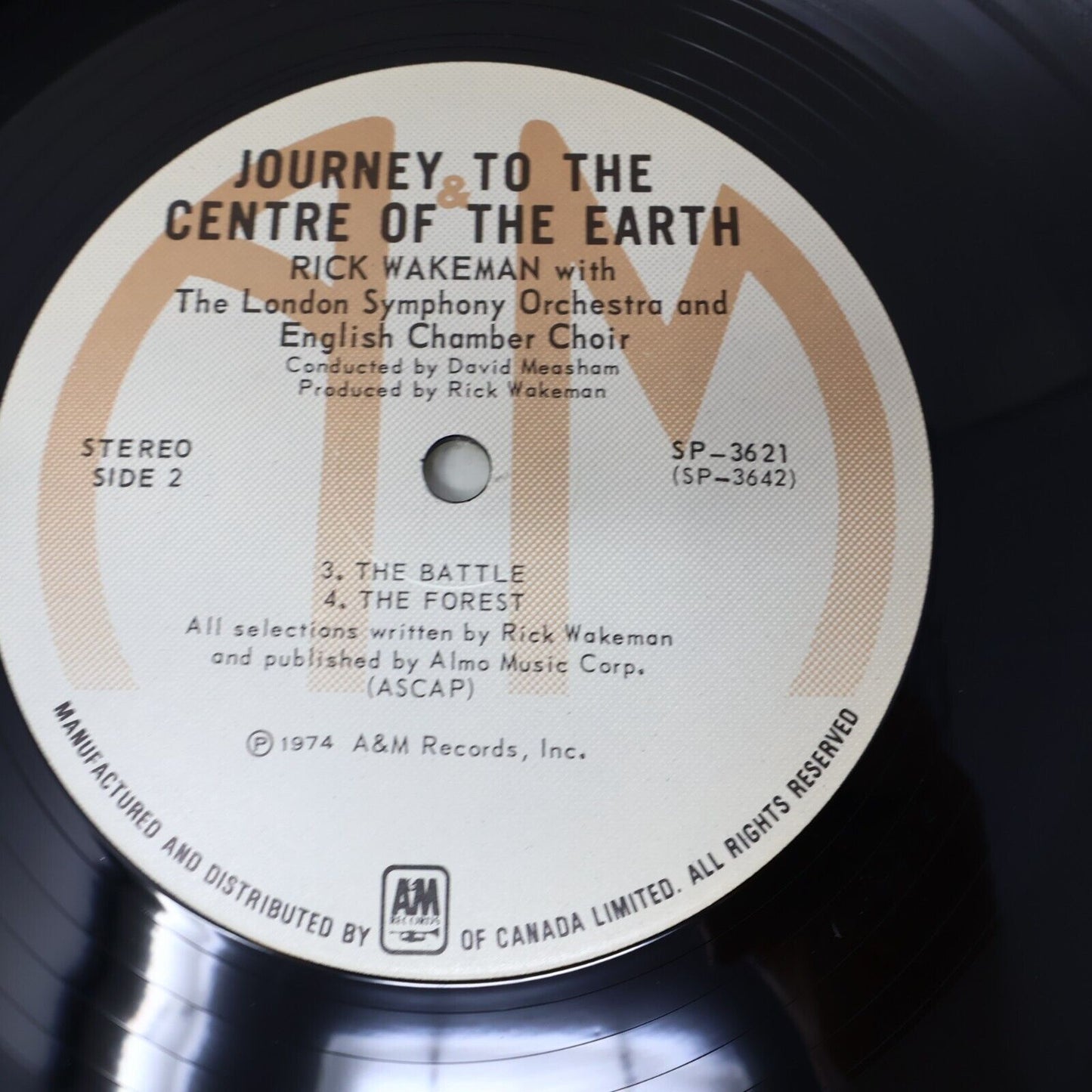 Rick Wakeman Journey To The Centre Of The Earth LP 1974 SP-3621 Record + Booklet