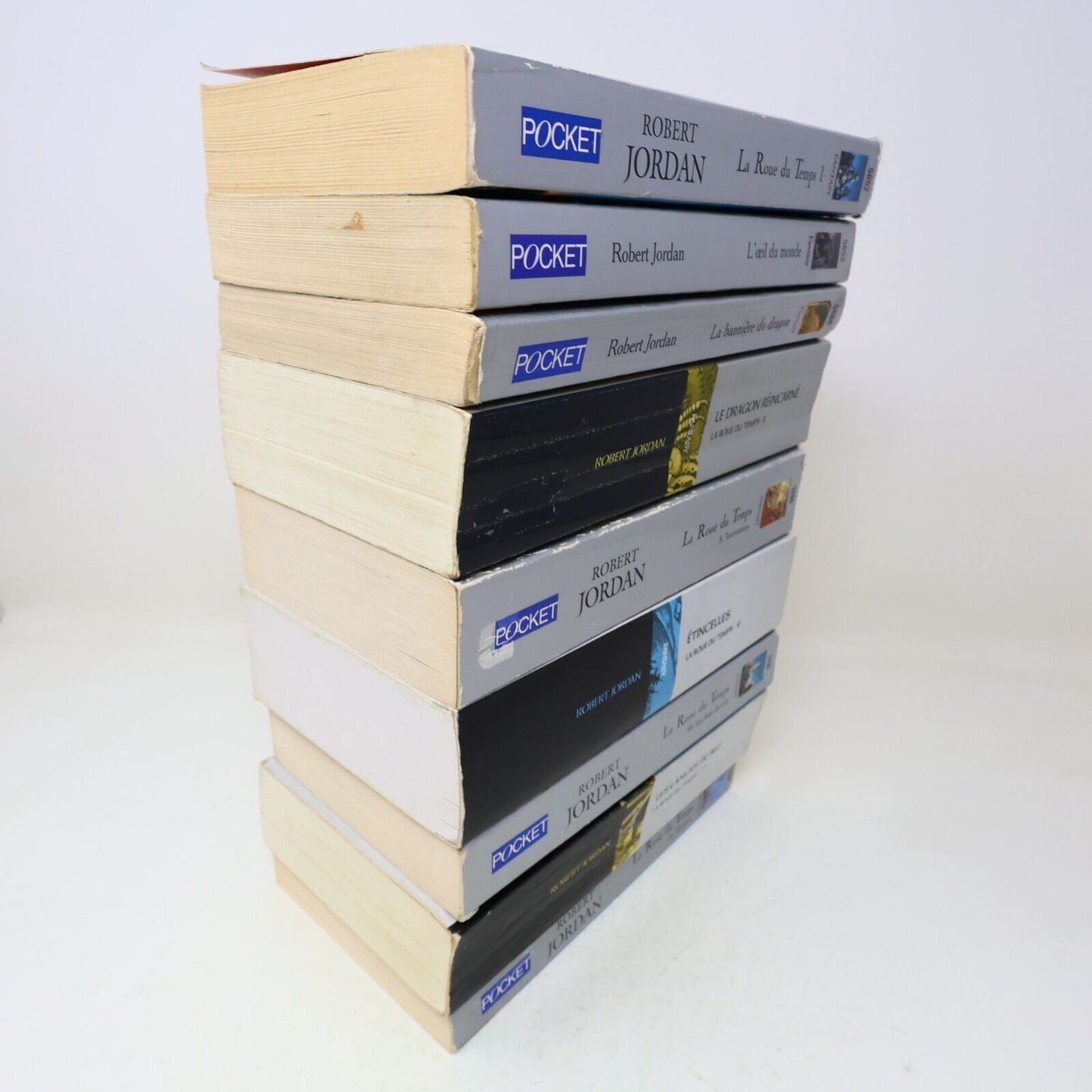 Lot 9 Livres La Roue du Temps Robert Jordan Pocket/France Loisirs Book Français