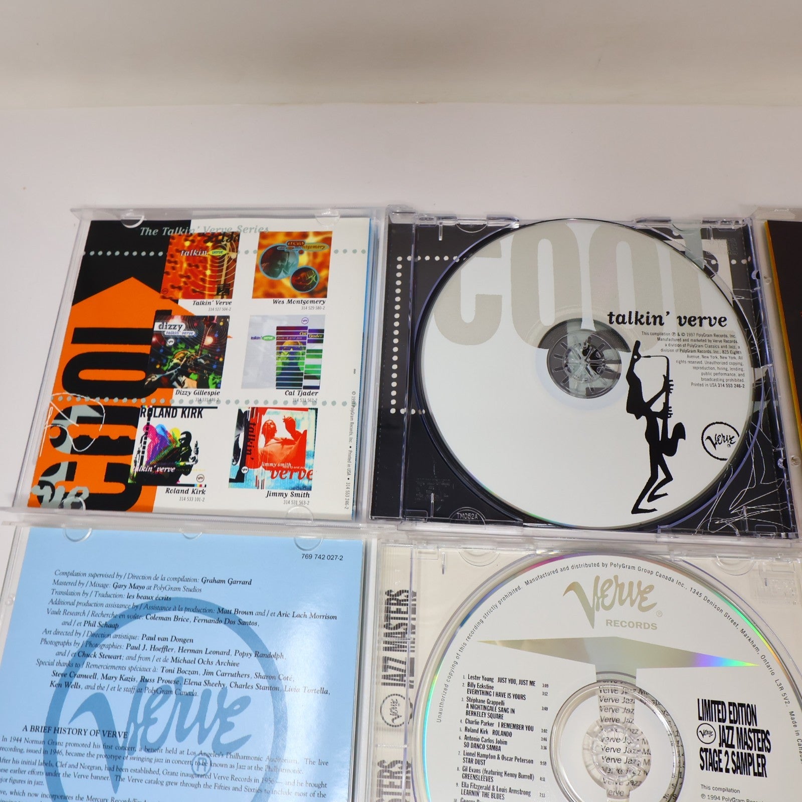 Verve Records 5 CDs Lot We Are the Blues/Cool Talkin' Verve/Jazz Singing Bop 90s