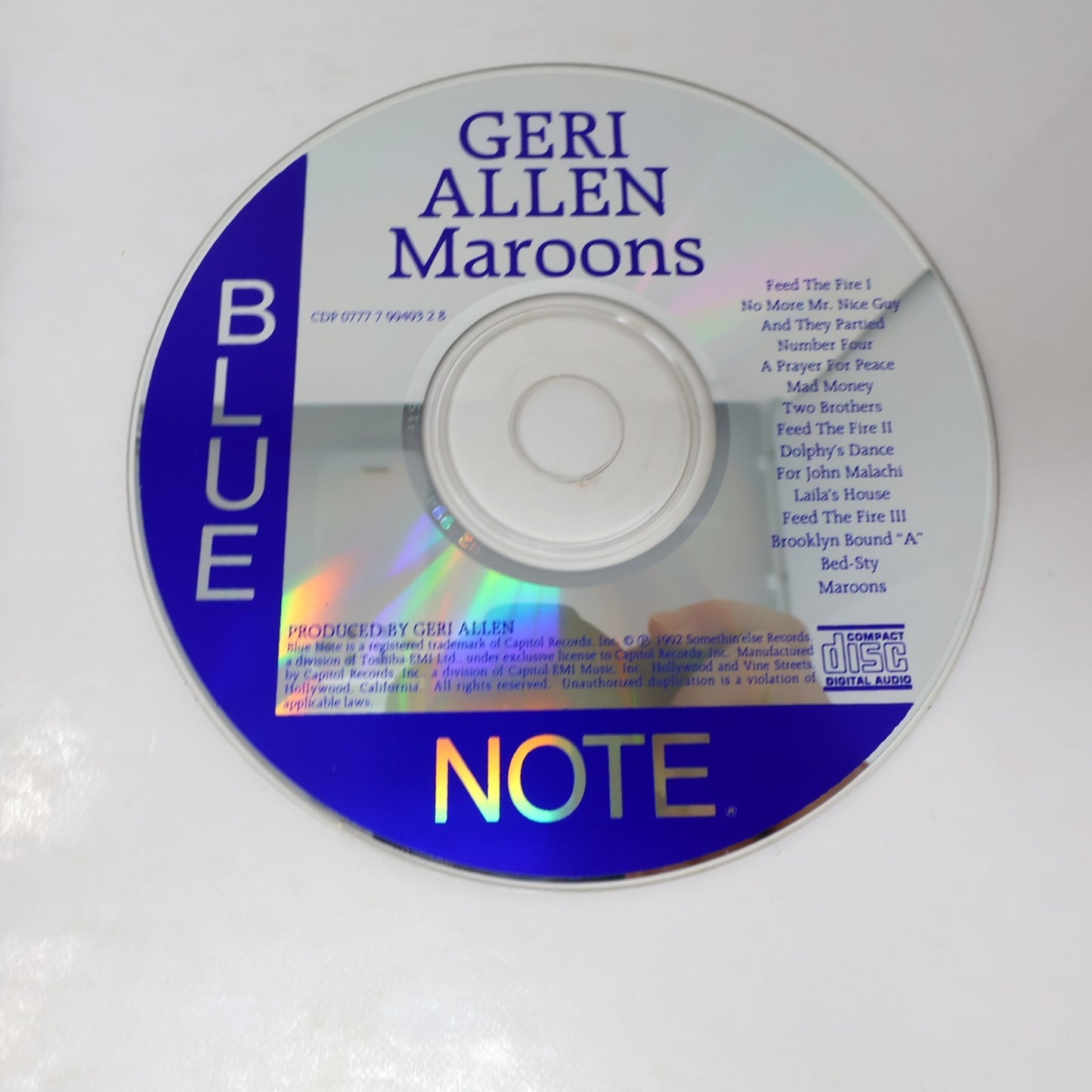 Geri Allen Maroons CD Blue Note No More Mr. Nice Guy/And They Partied/Mad Money