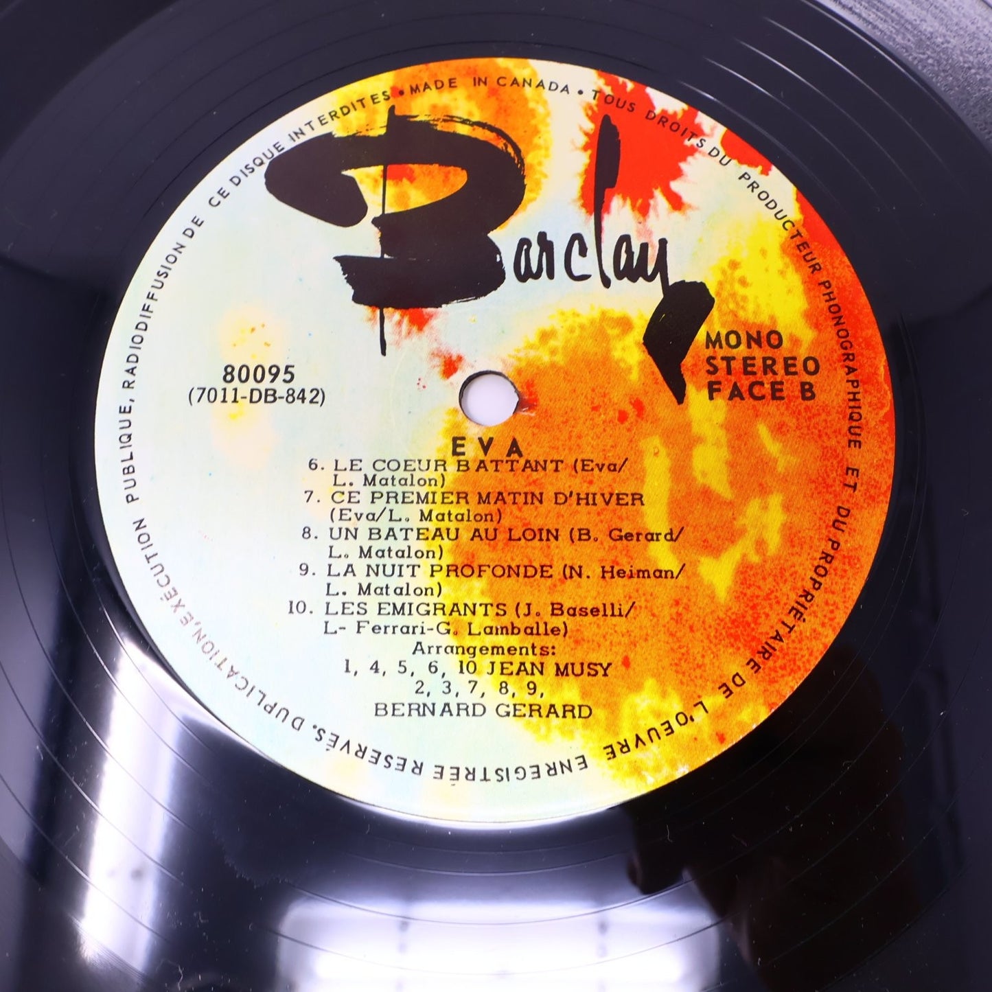Eva Lot 3 Disques L'Orage/Éponyme LP Record Mercury/Barclay 33 RPM 1969-1972