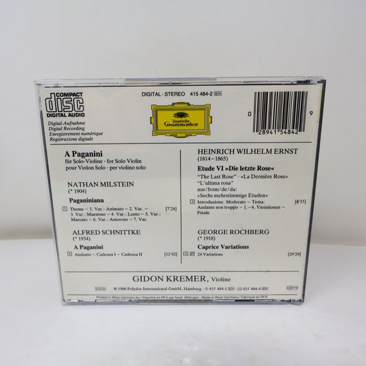 A Paganini Virtuoso Violin Music/Virtuose Musik Für Violine CD Gidon Kremer 1986