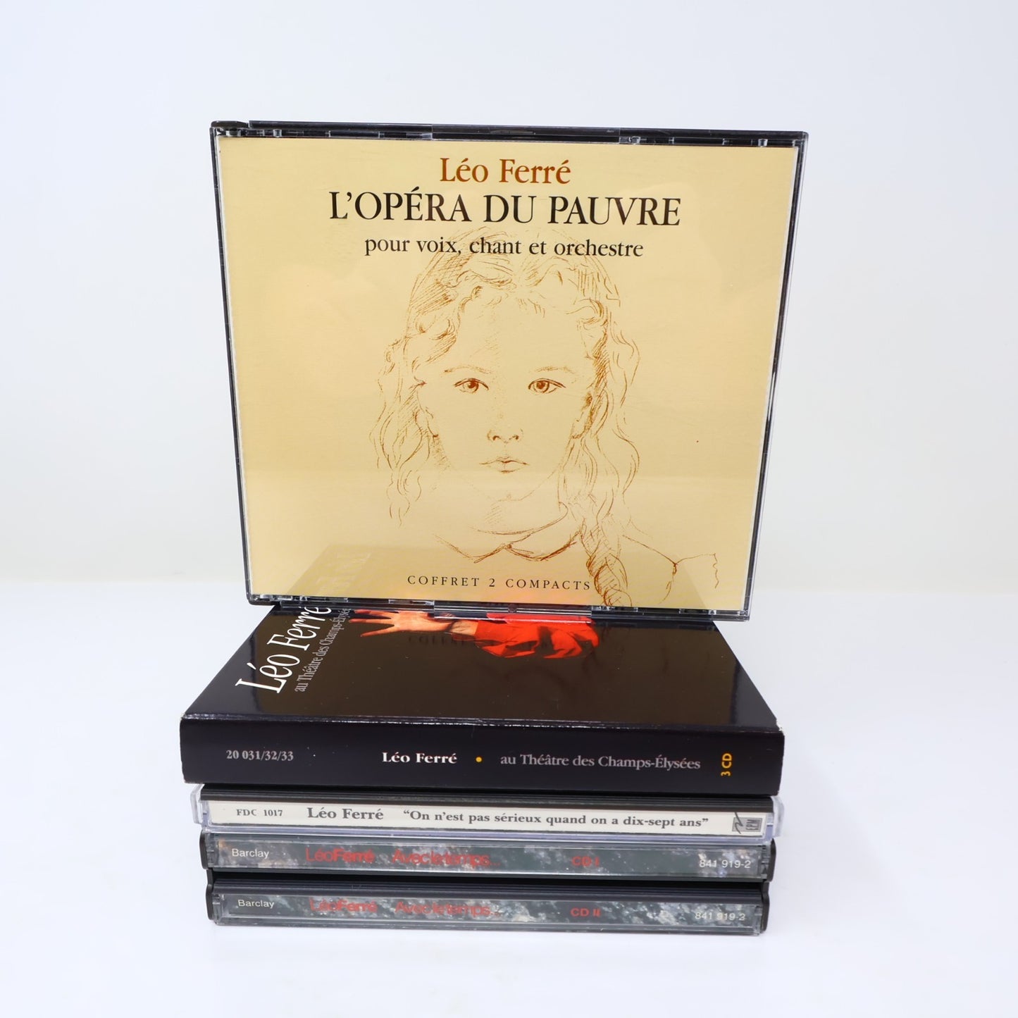 Léo Ferré Lot 4 CD Avec Le Temps/Au Théâtre Des Champs-Élysées/L'Opéra du Pauvre