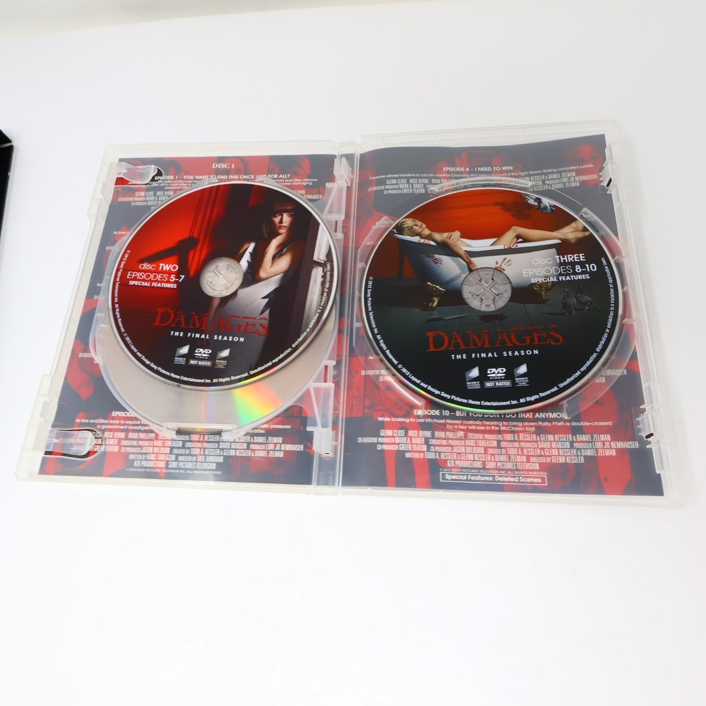 Damages DVD Complete Series Seasons 1-5 Glenn Close Rose Byrne 2007-2012 NTSC