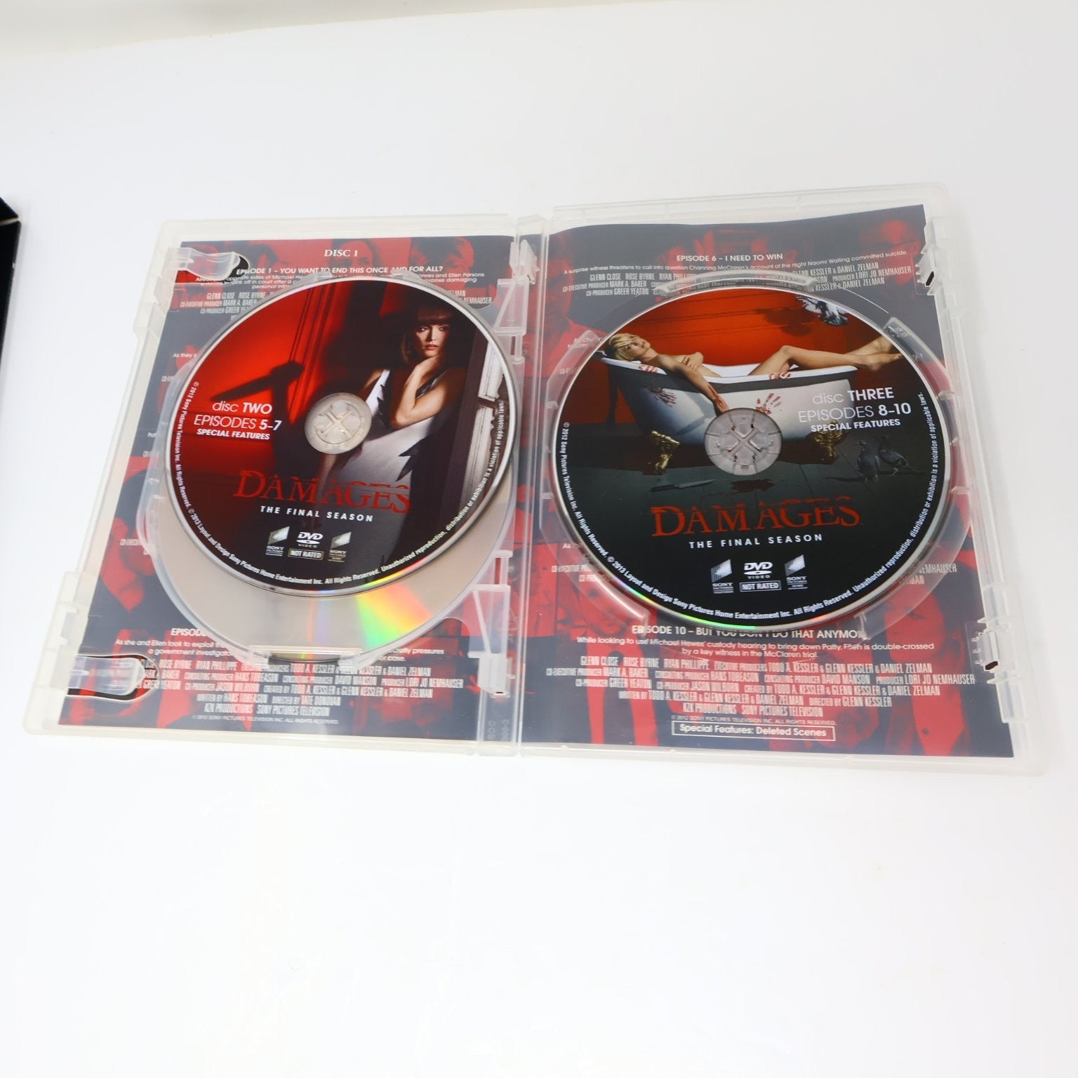 Damages DVD Complete Series Seasons 1-5 Glenn Close Rose Byrne 2007-2012 NTSC