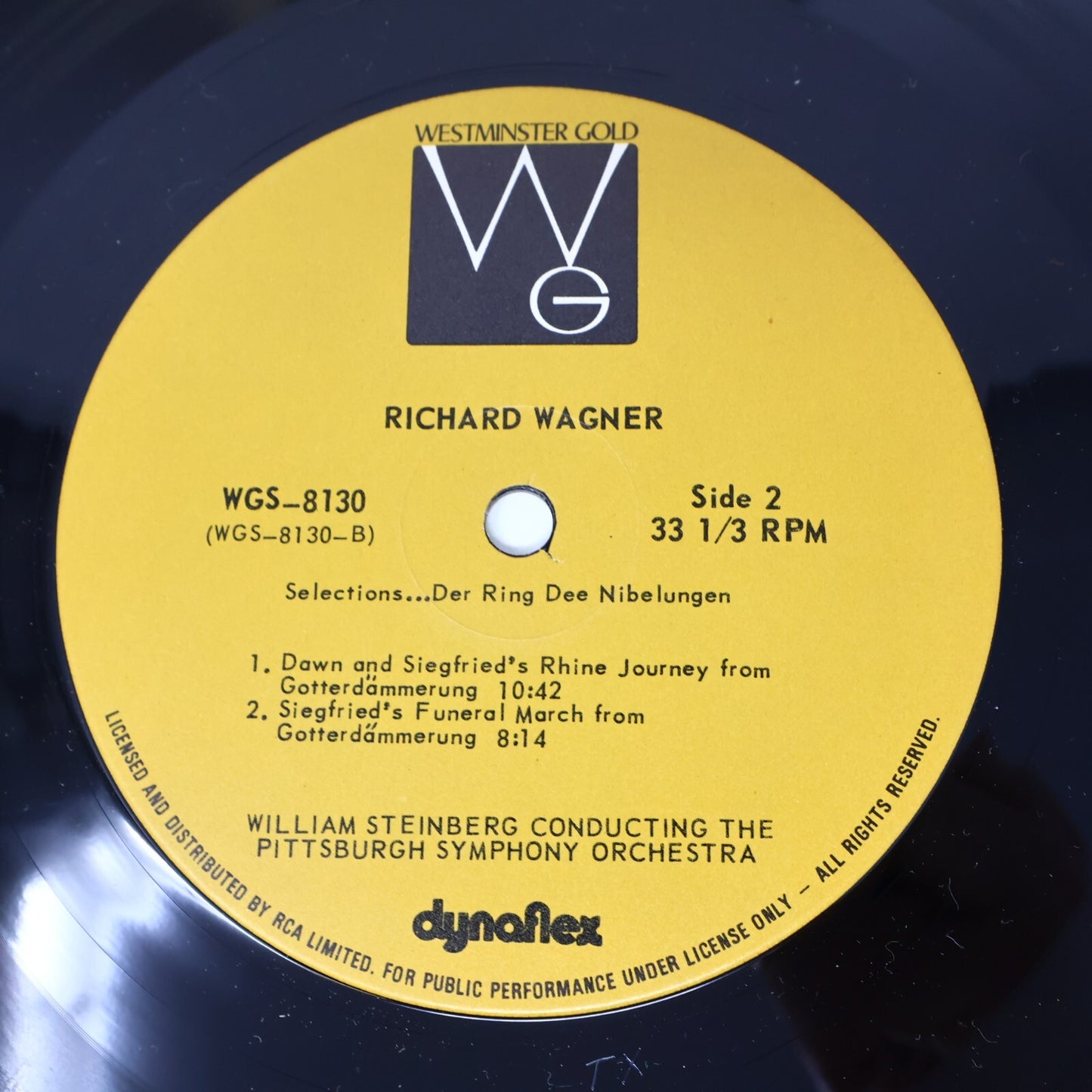 Wagner Steinberg Selections From Der Ring Des Nibelungen Record Vinyl WGS-8130