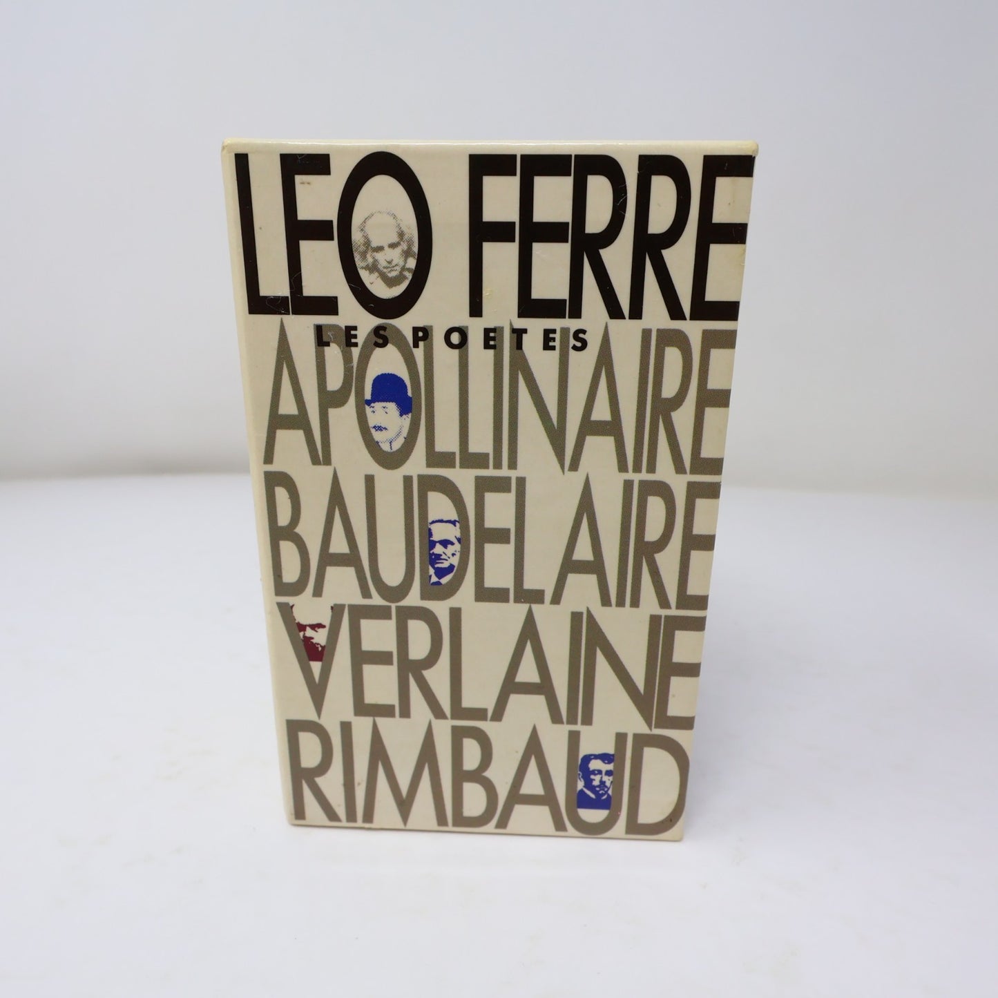 Léo Ferré Les Poètes Boîtier Cassette Apollinaire/Baudelaire/Verlaine Rimbaud