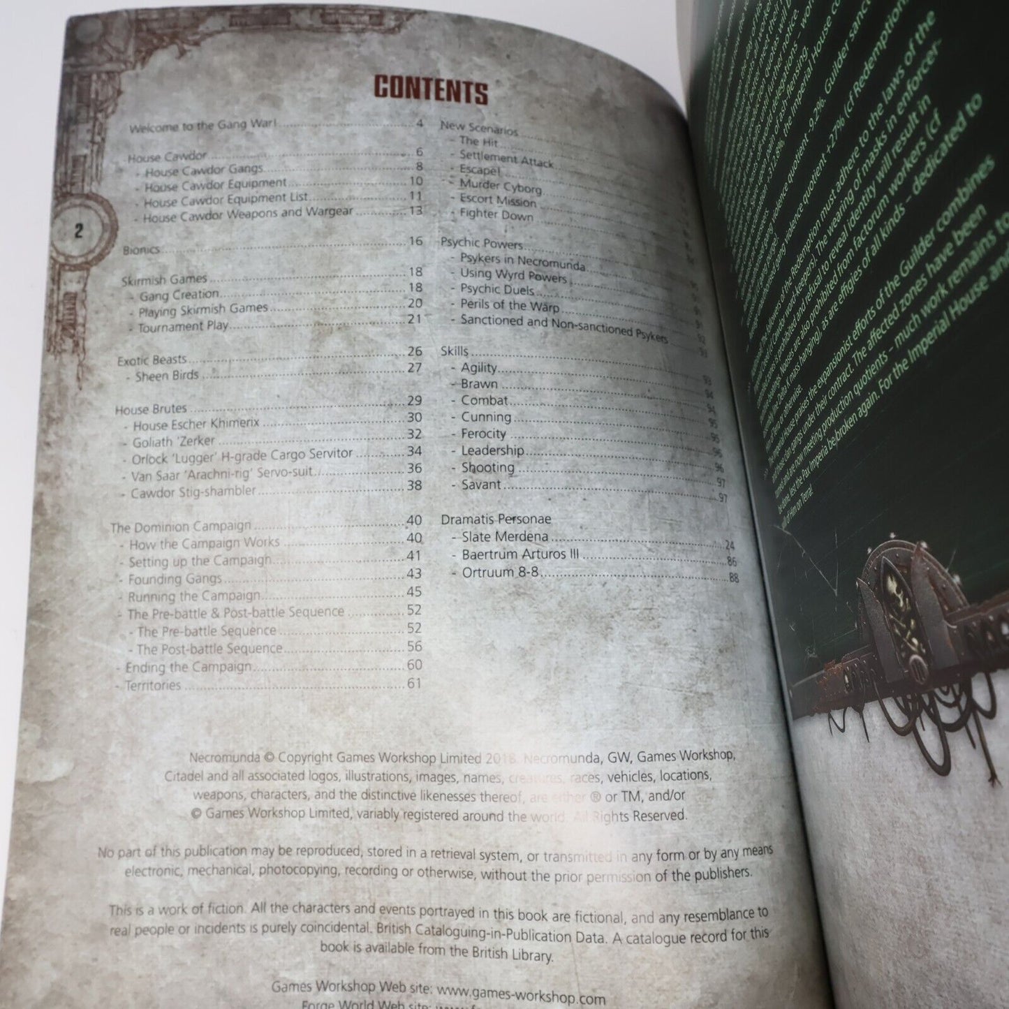 2018 Necromunda Gang War #4 Fantasy RPG Gaming Supplement Games Workshop Book PB