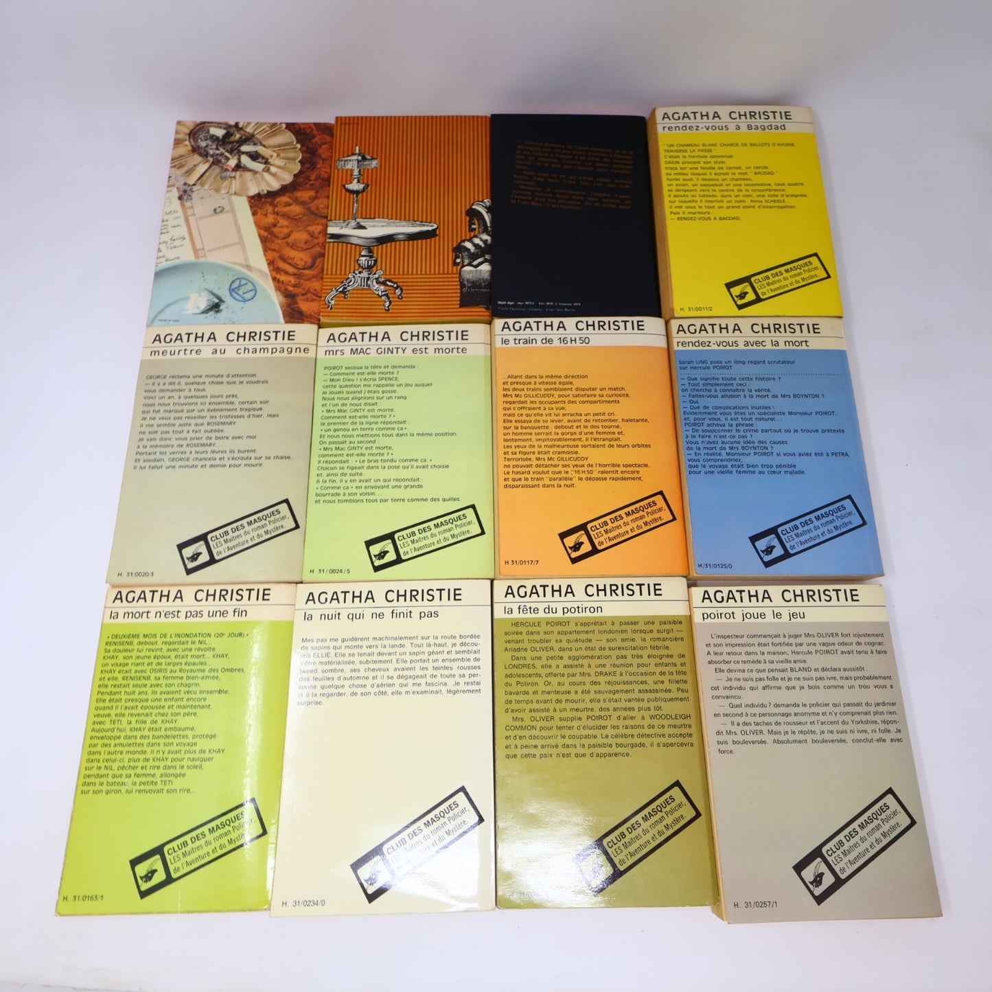 Club des Masques Lot 25 Livres Agatha Christie/Exbrayat/E. Wallace Français PB