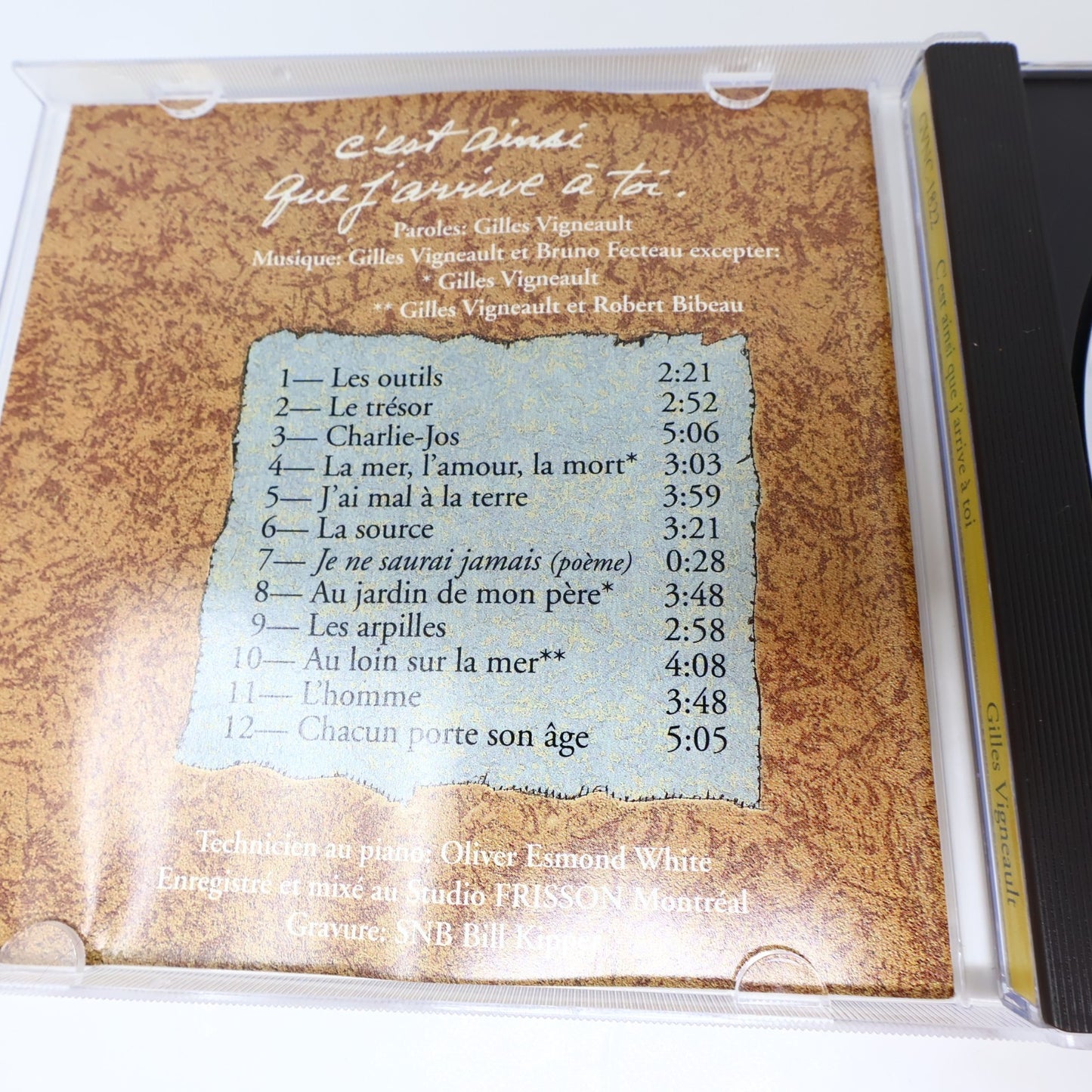 Gilles Vigneault Lot 4 CDs Vivre Debout/Retrouvailles Folk Country Pop 1996-2014