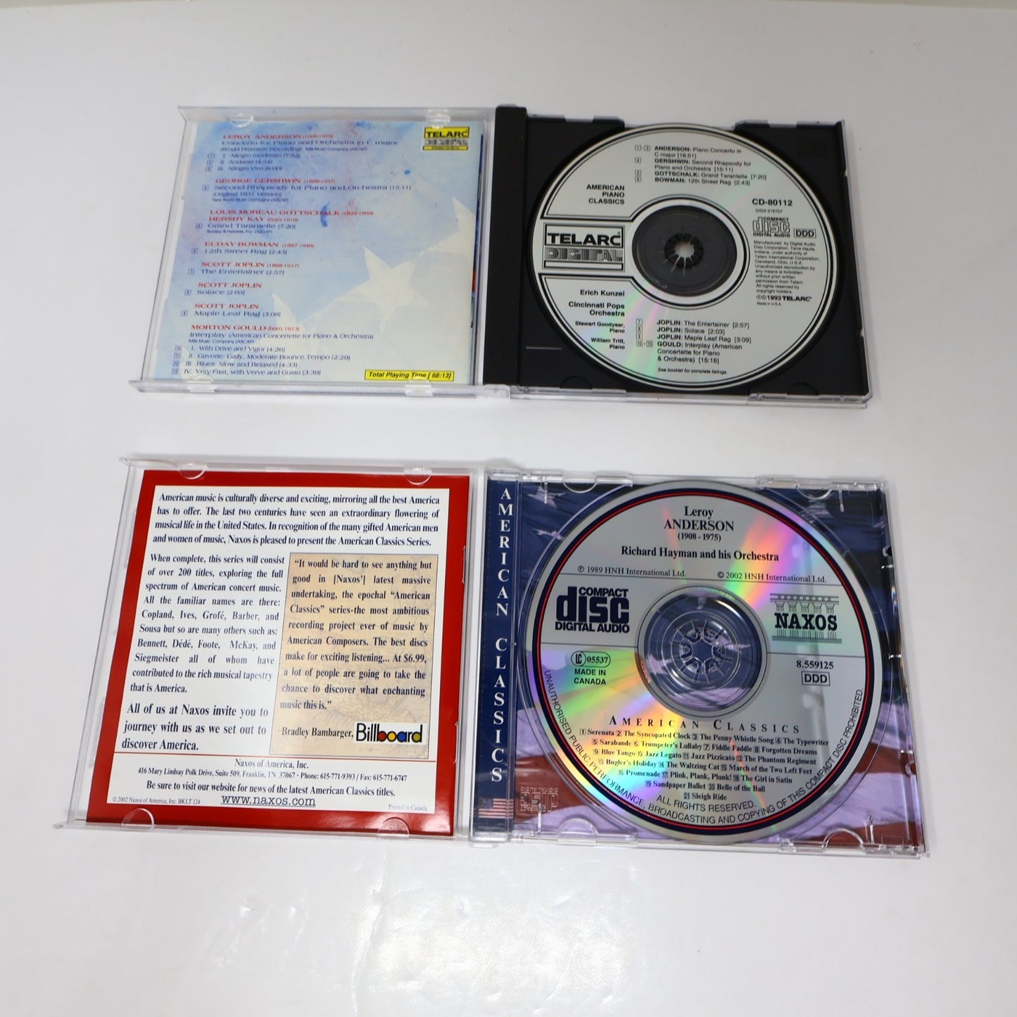 Leroy Anderson 2 CD Lot Orchestral Favourites/American Piano Classics Blue Tango
